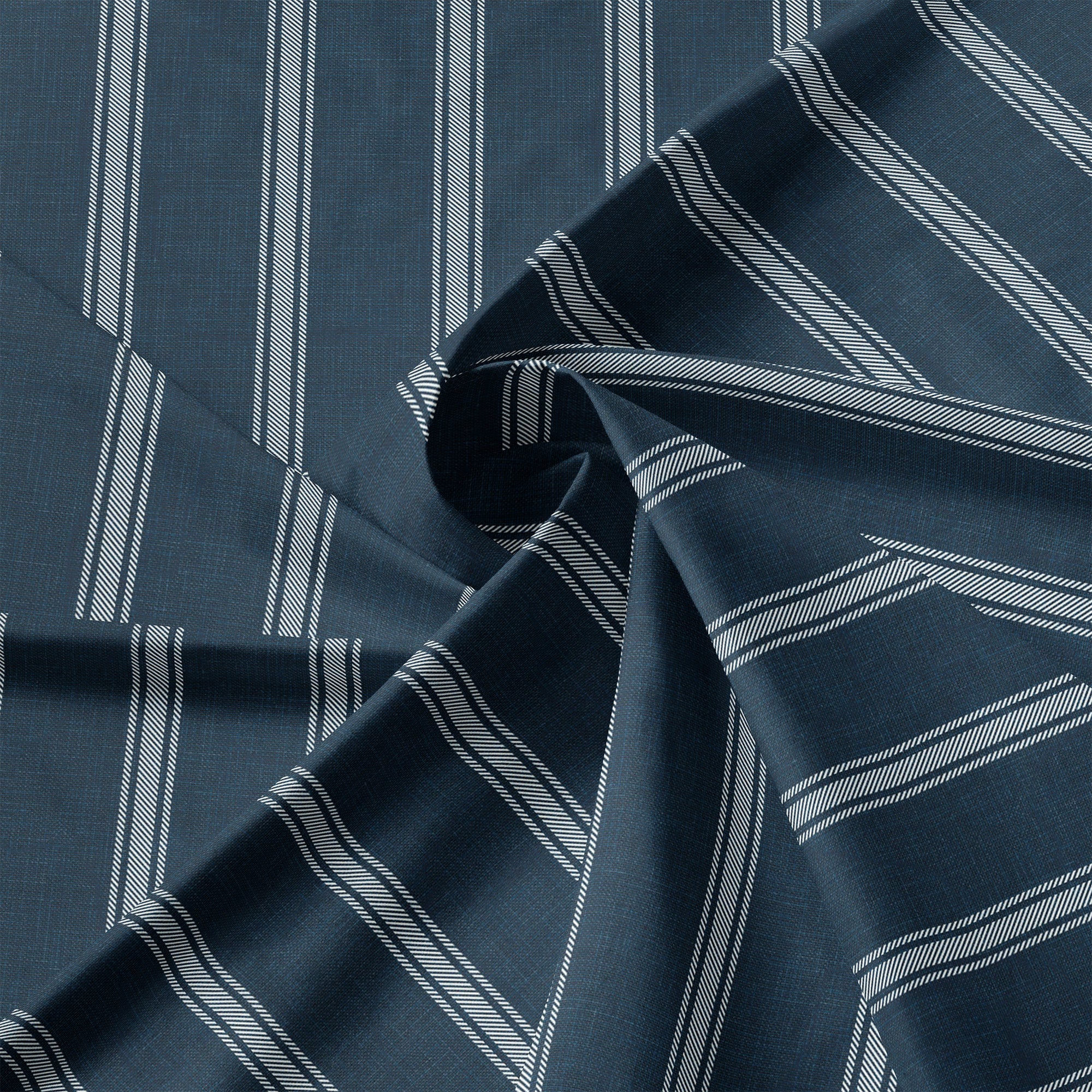 Shay Broad Tic Stripe Dark Denim 8 Piece Coverlet Set Coverlet By Colcha Linens