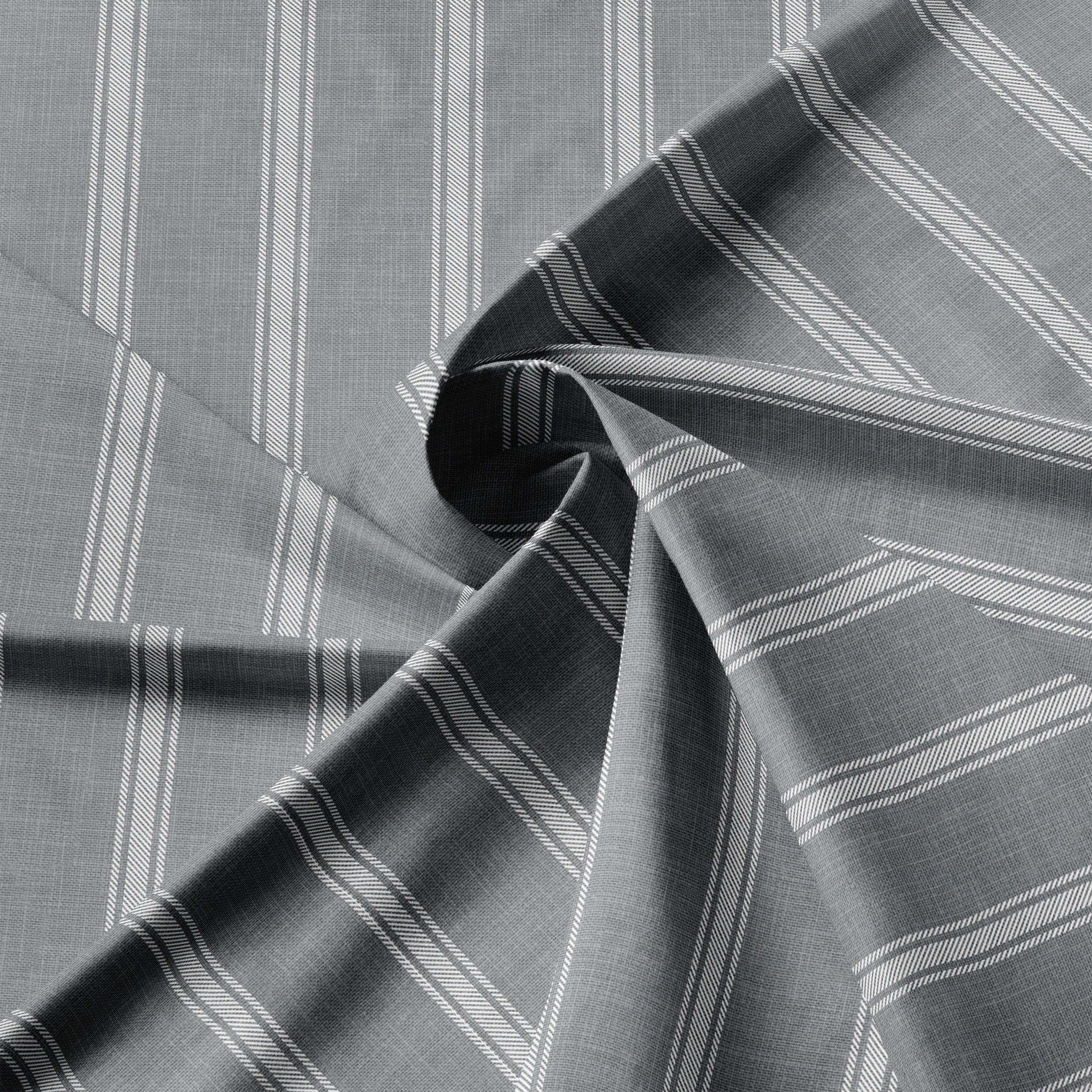 Shay Broad Tic Stripe Gray 8 Piece Duvet Cover Set Duvet Covers By Colcha Linens