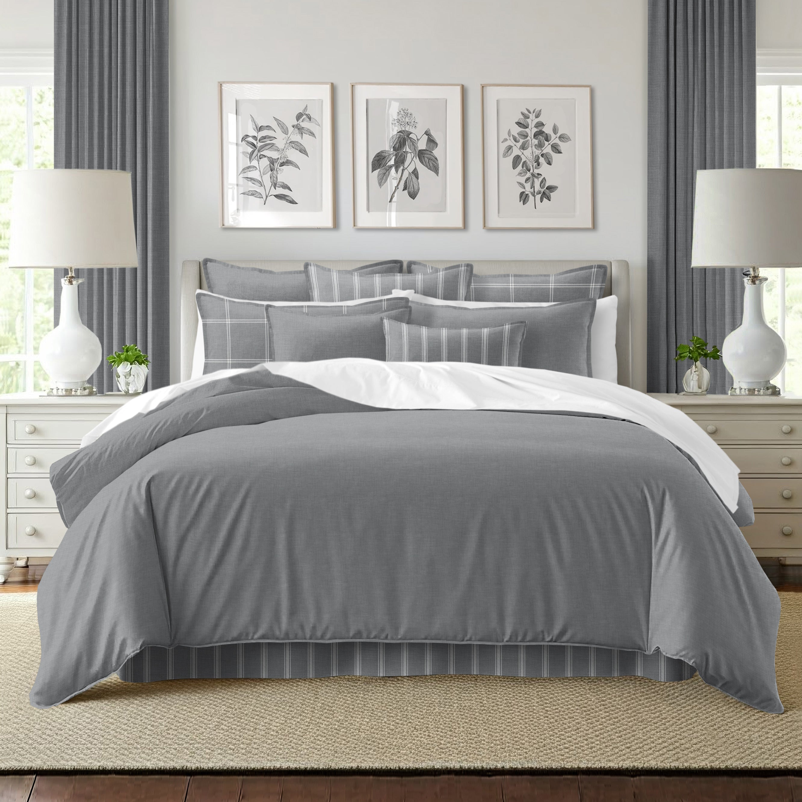 Shay Solid Gray 8 Piece Coverlet Set Coverlet By Colcha Linens