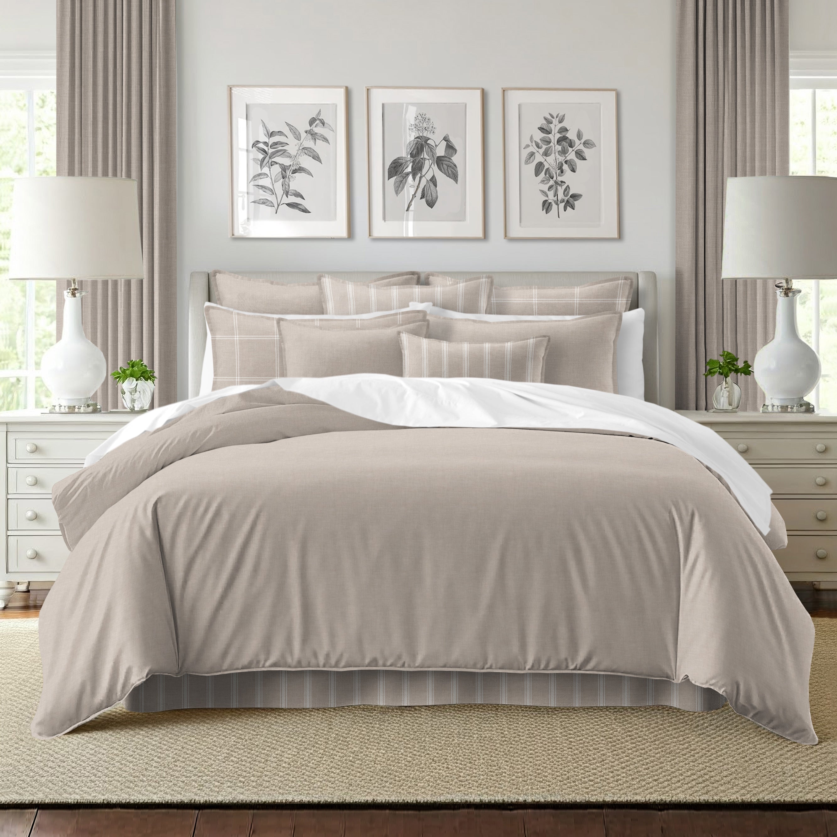 Shay Solid Natural 8 Piece Coverlet Set Coverlet By Colcha Linens