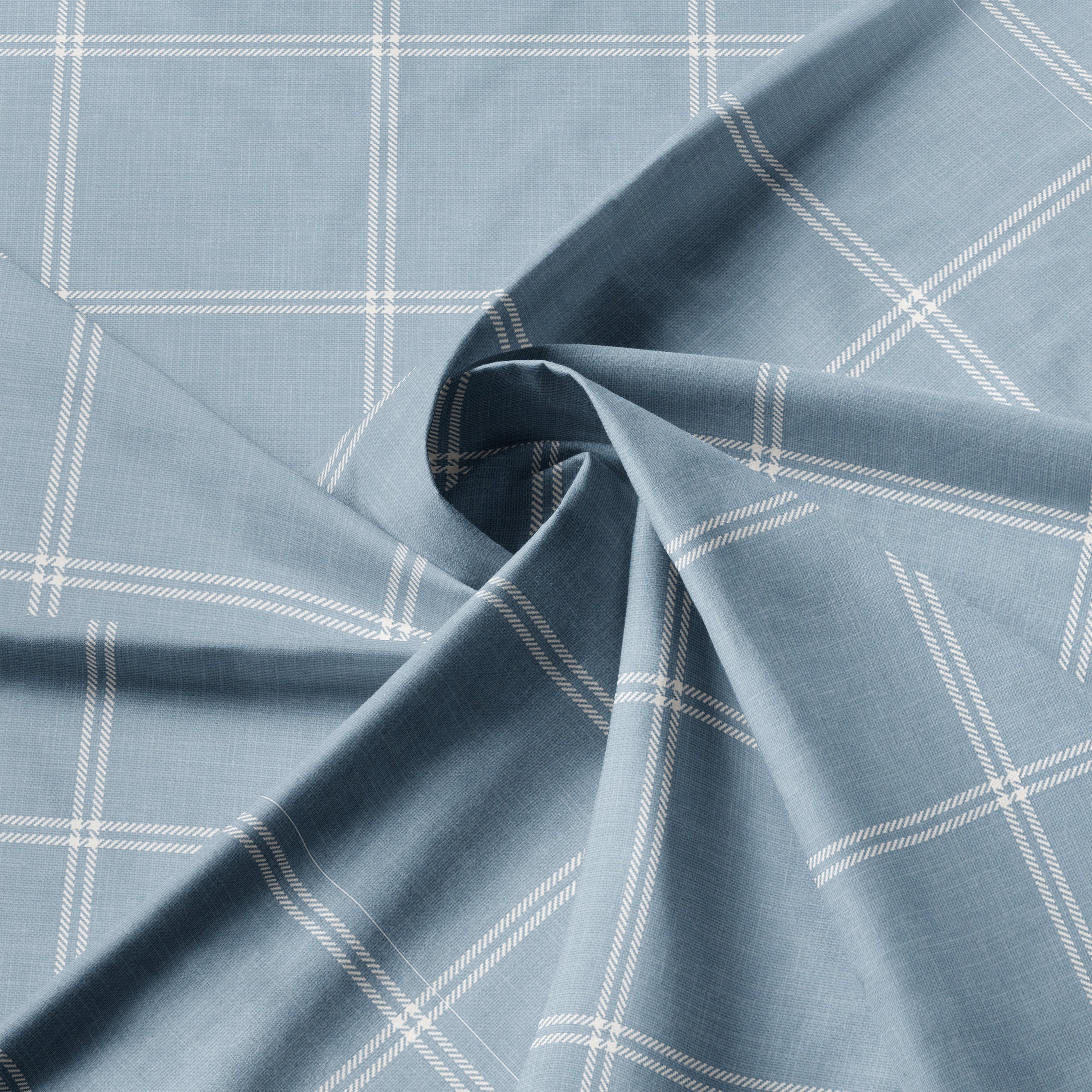 Shay Window Pane Cornflower Blue 8 Piece Duvet Cover Set Duvet Covers By Colcha Linens