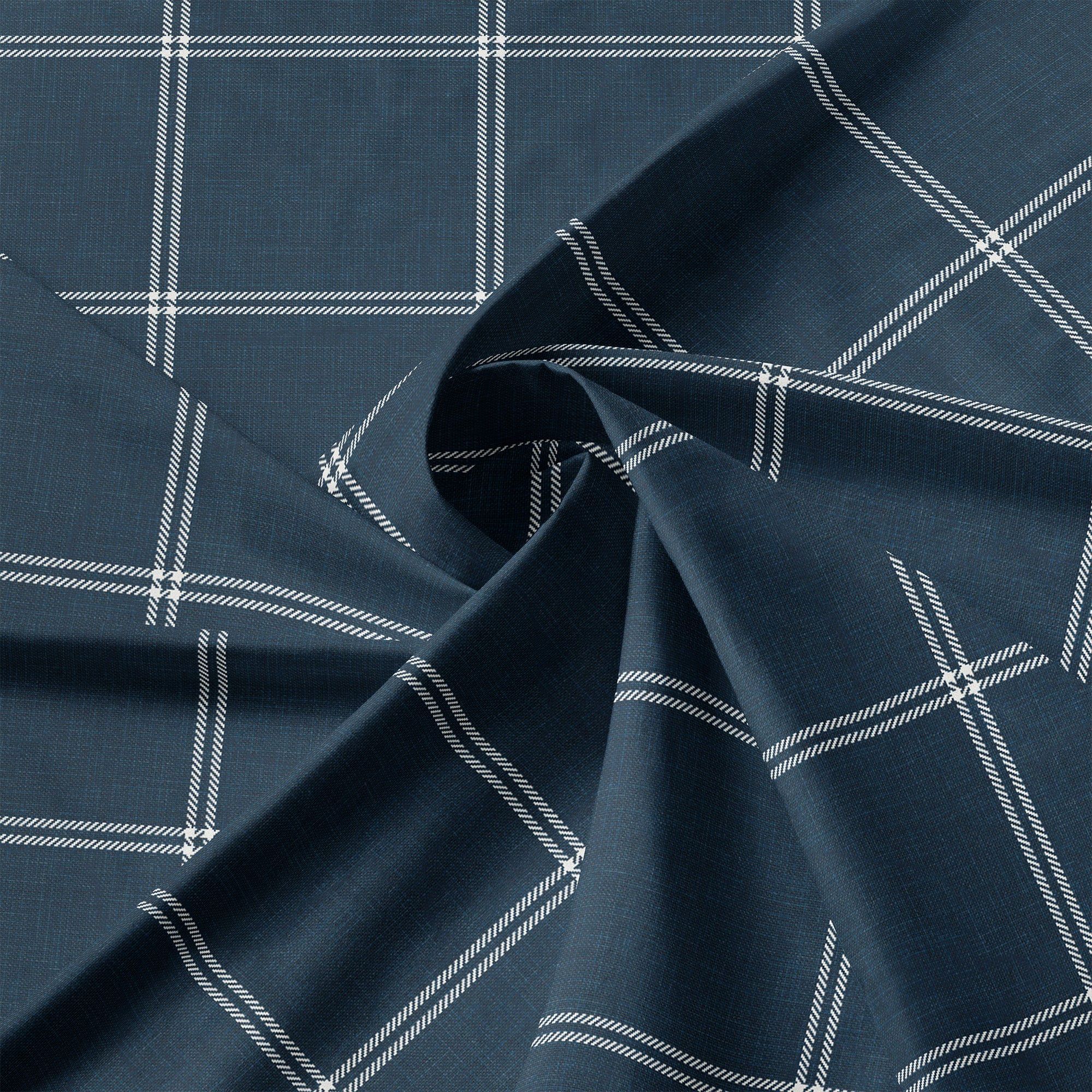 Shay Window Pane Dark Denim 8 Piece Comforter Set Comforter Sets By Colcha Linens