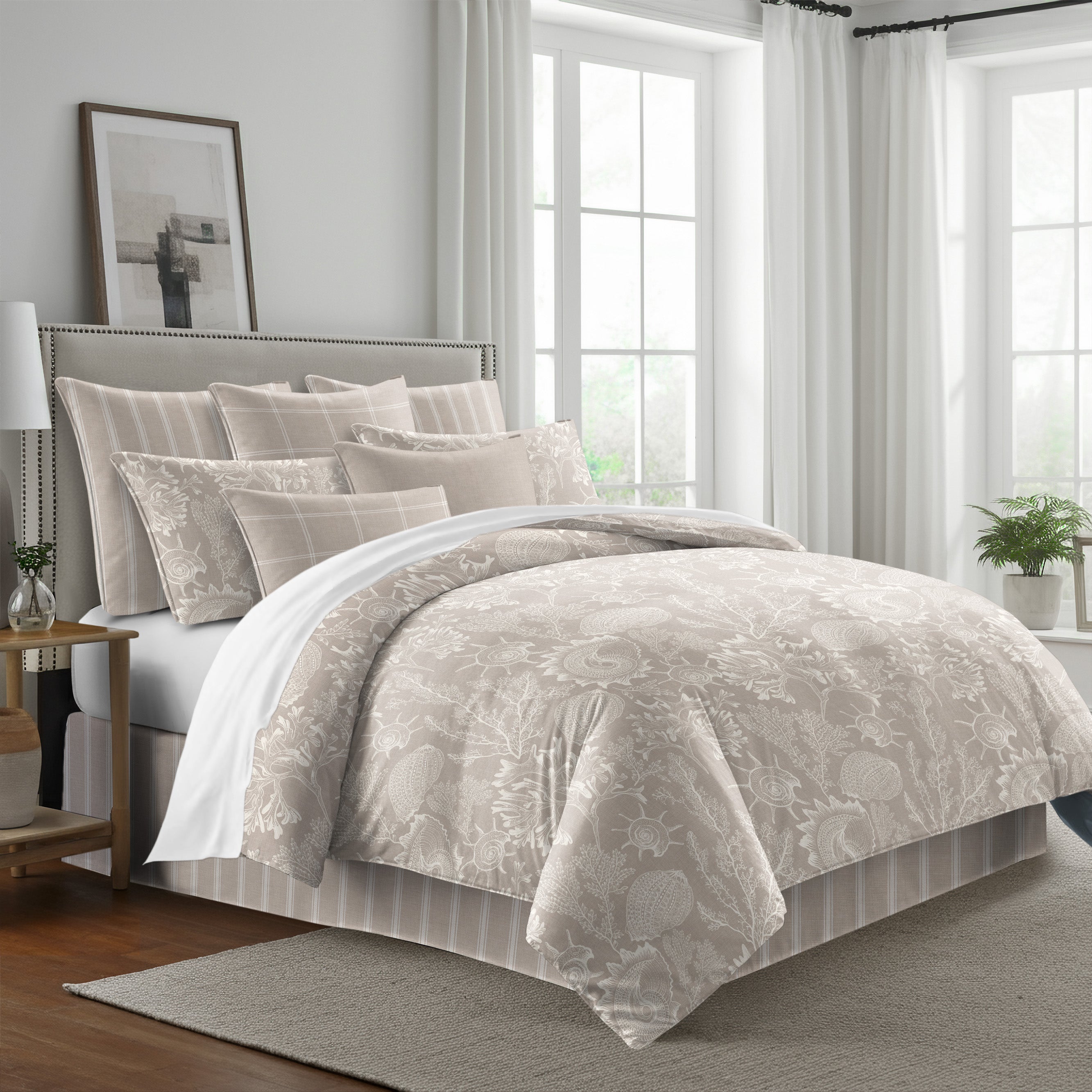 Shellabrate Natural 8 Piece Coverlet Set Coverlet By Colcha Linens