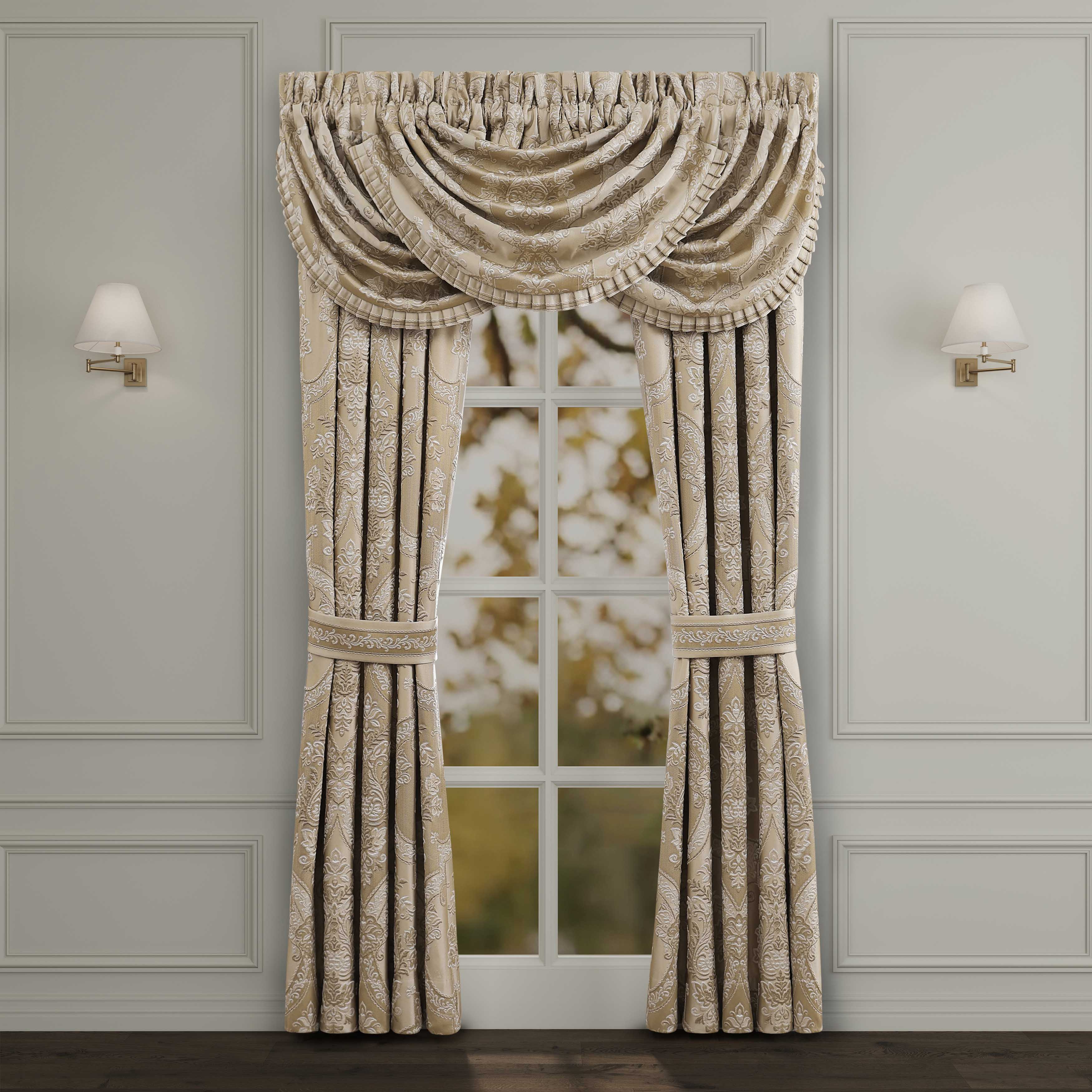J Queen Sondra Gold Window Panel Pair -Final Sale Window Panels By US Office - Latest-bedding