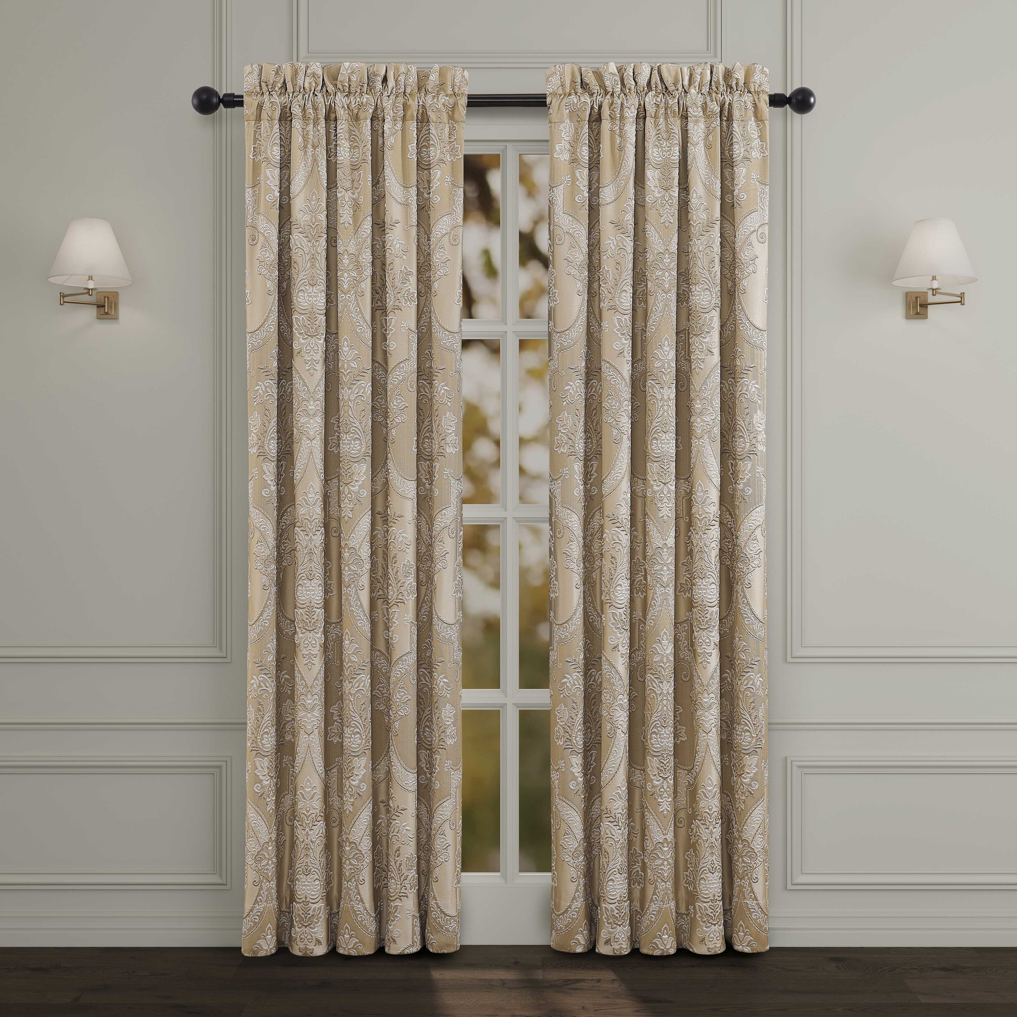 J Queen Sondra Gold Window Panel Pair -Final Sale Window Panels By US Office - Latest-bedding