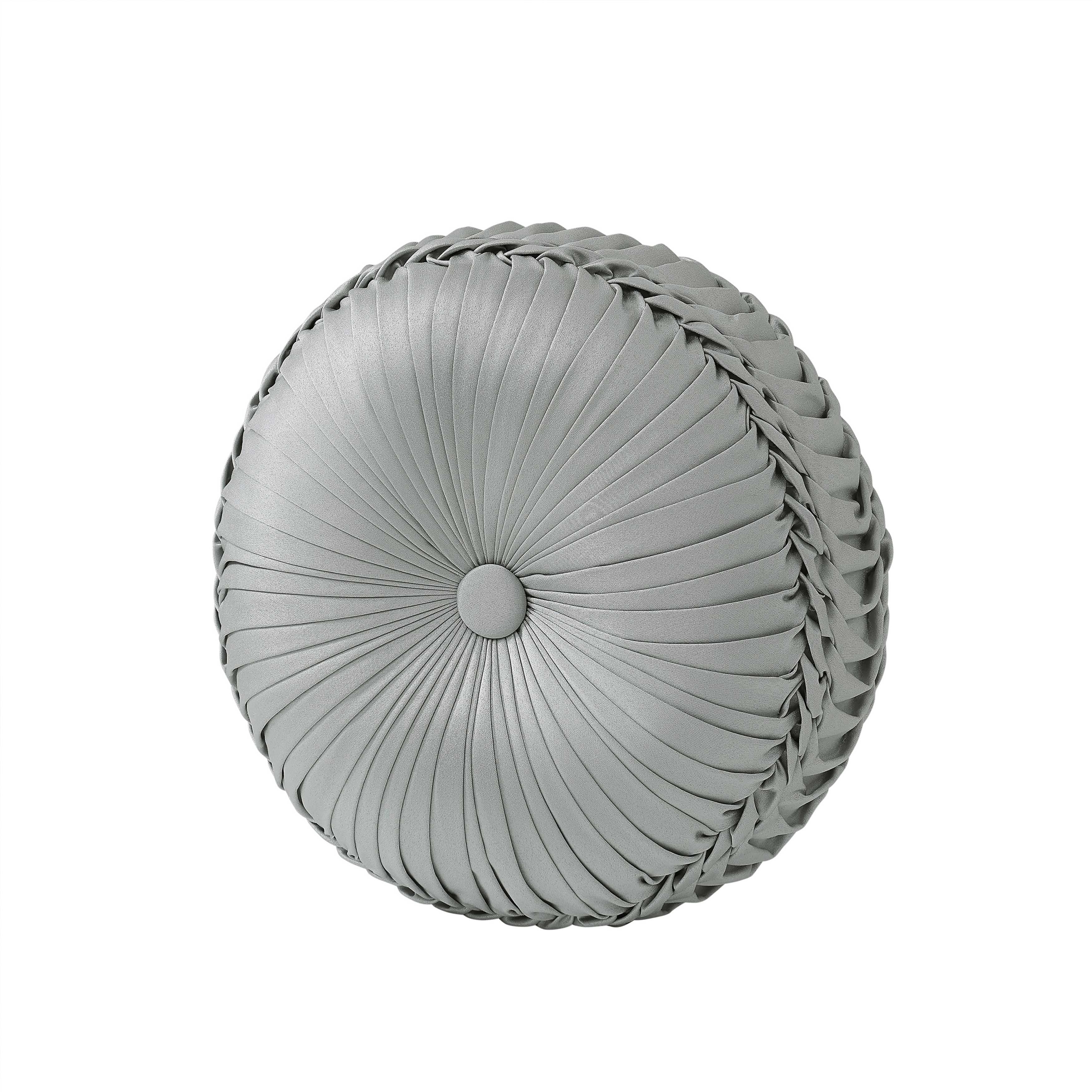 Sondra Spa Tufted Round Decorative Throw Pillow 15" x 15" Throw Pillows By J. Queen New York