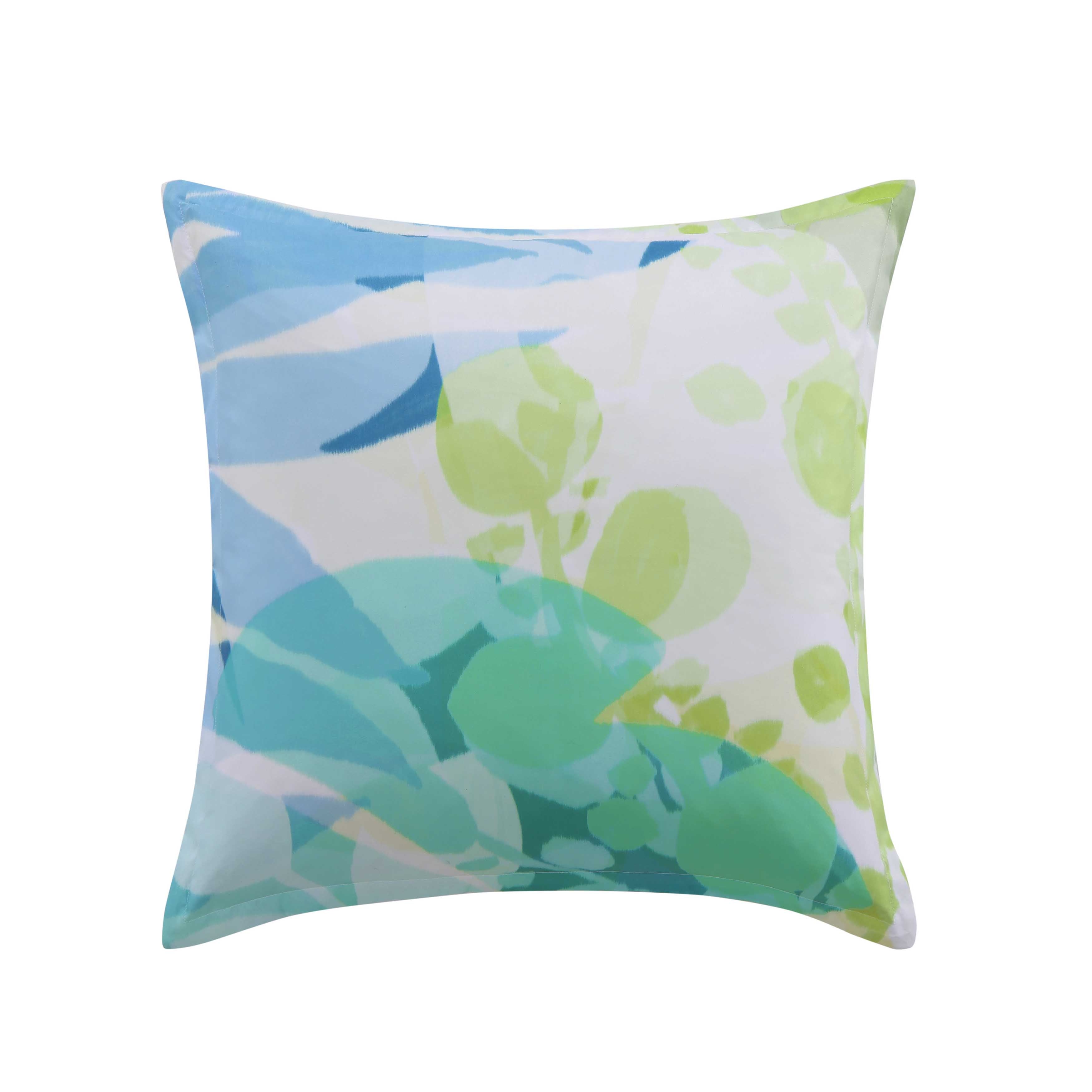 Tiki Green Euro Sham Euro Sham By J. Queen New York