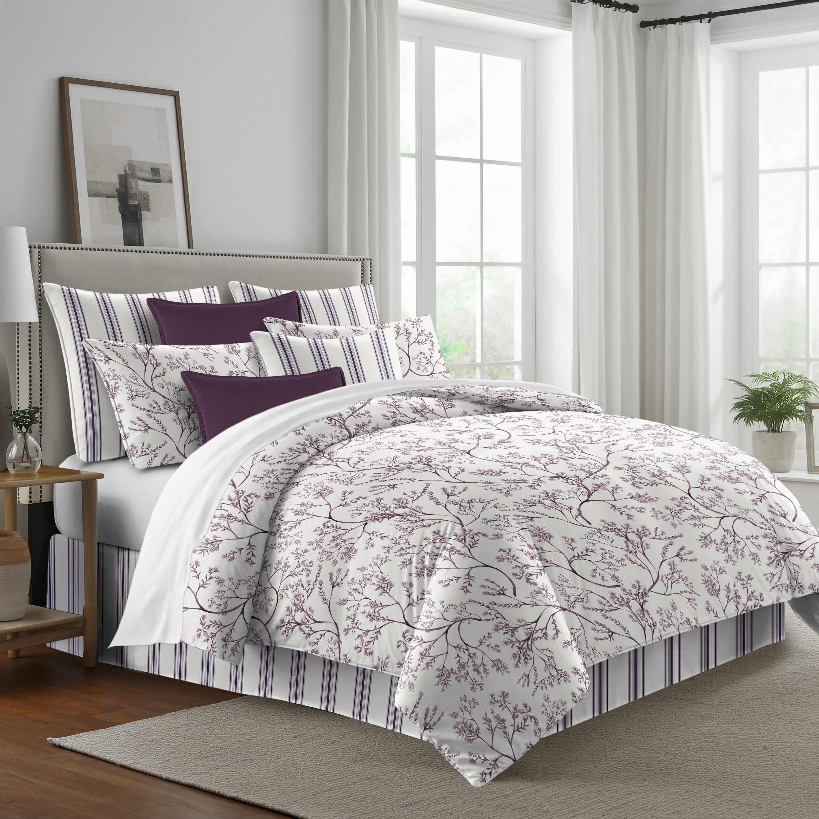Tinsley Plum 8 Piece Duvet Cover Set Duvet Covers By Colcha Linens