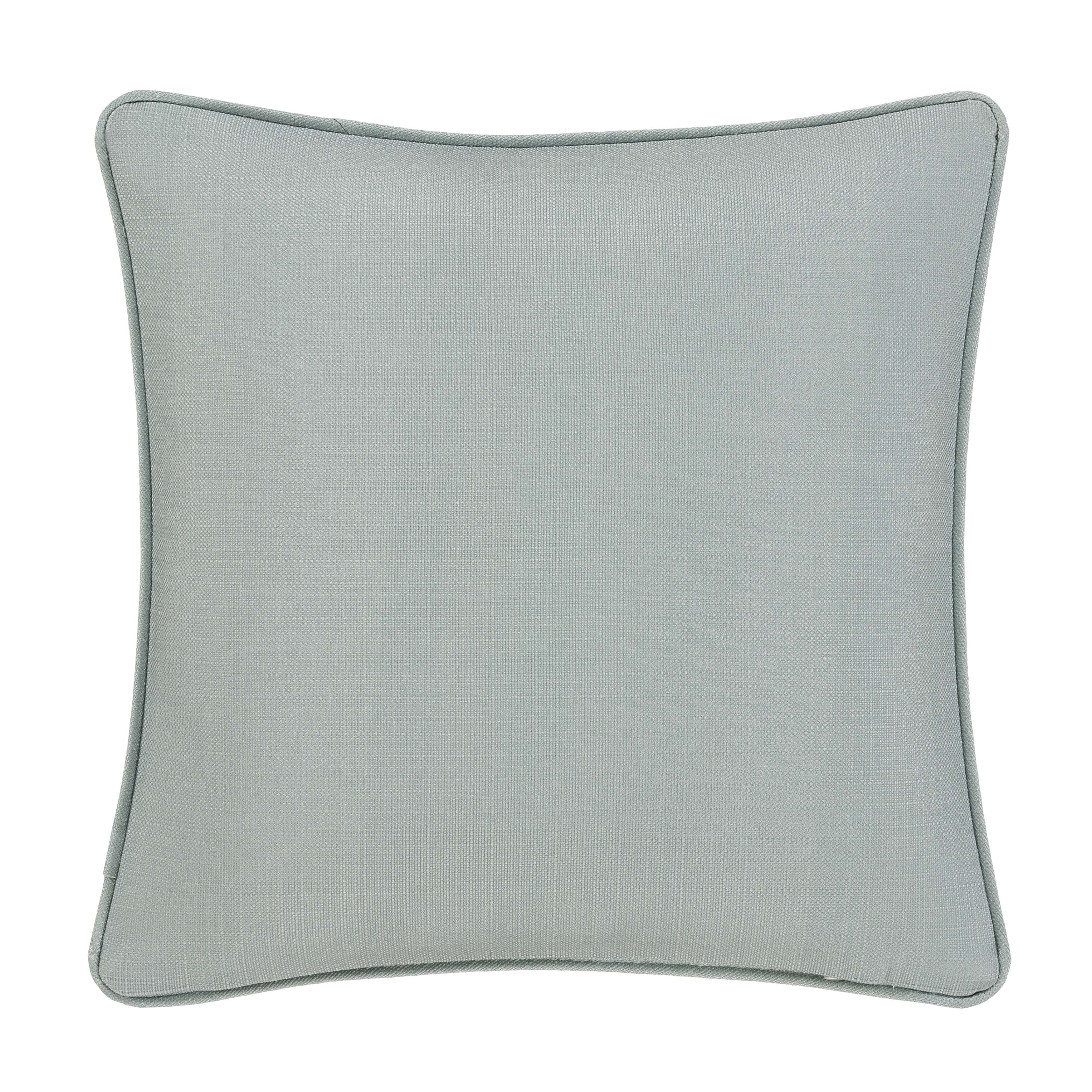 Tranquility Aqua Square Decorative Throw Pillow 18" x 18" Throw Pillows By J. Queen New York