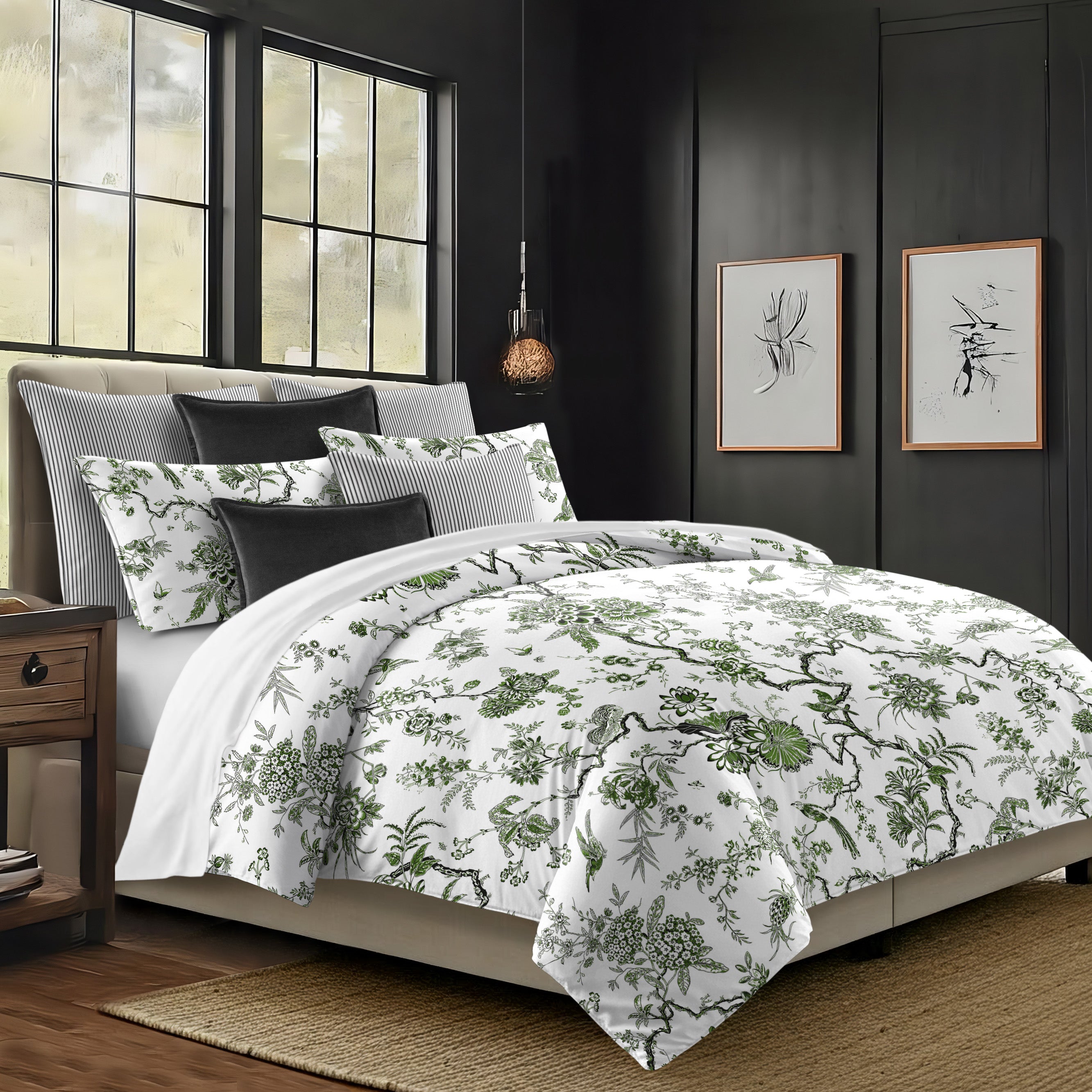 Tree Top Avocado 8 Piece Duvet Cover Set Duvet Covers By Colcha Linens