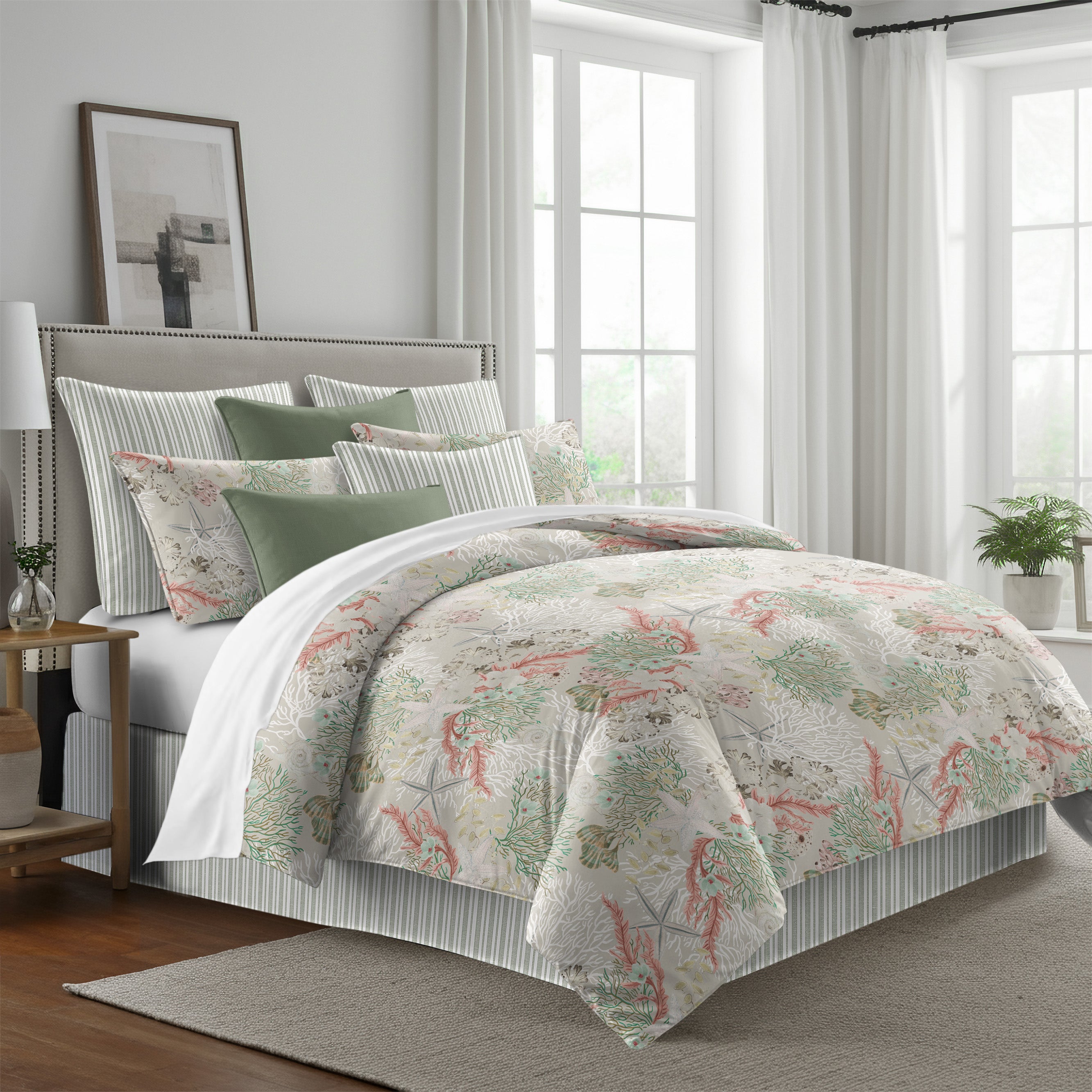 Under The Sea Coral 8 Piece Coverlet Set Coverlet By Colcha Linens