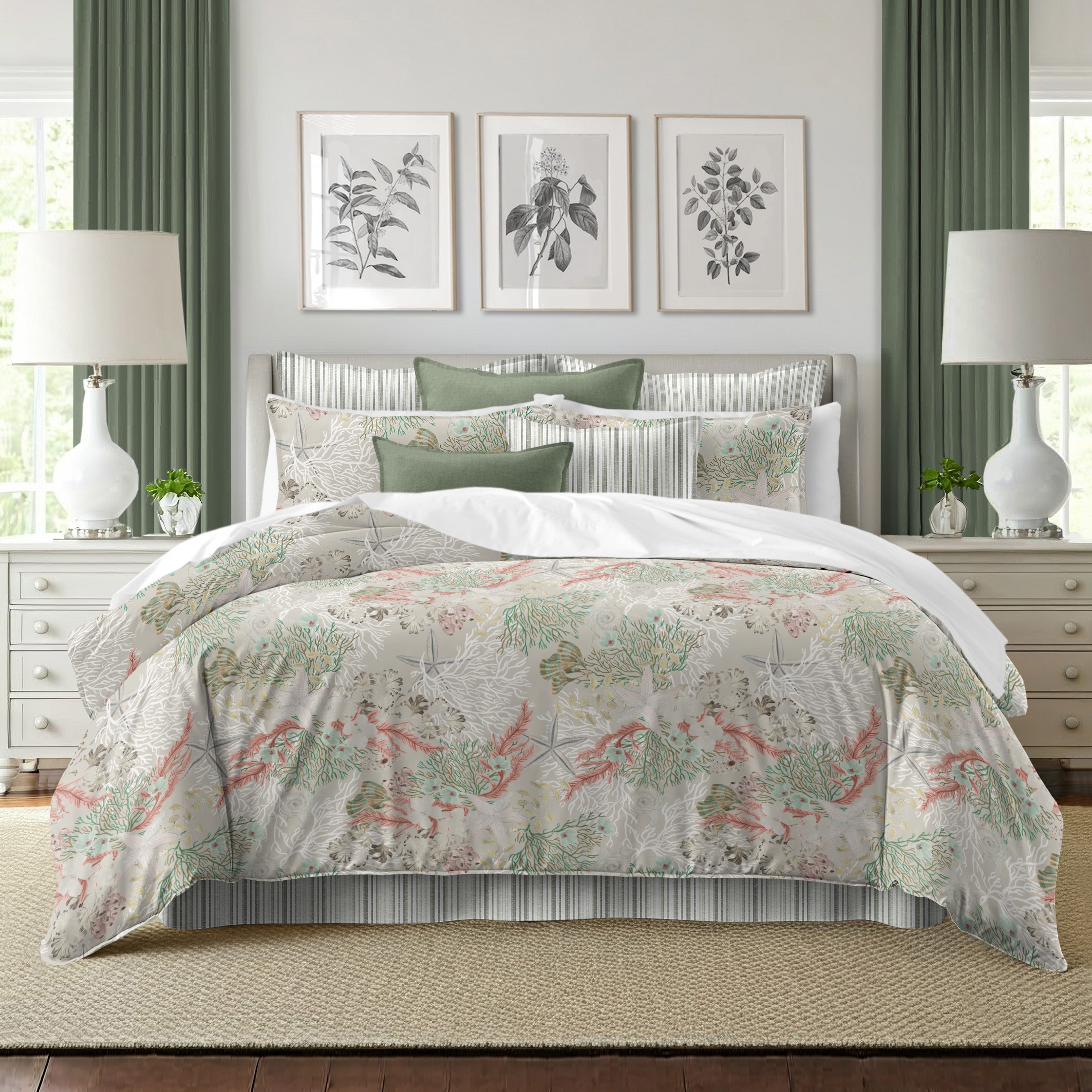 Under The Sea Coral 8 Piece Comforter Set Comforter Sets By Colcha Linens