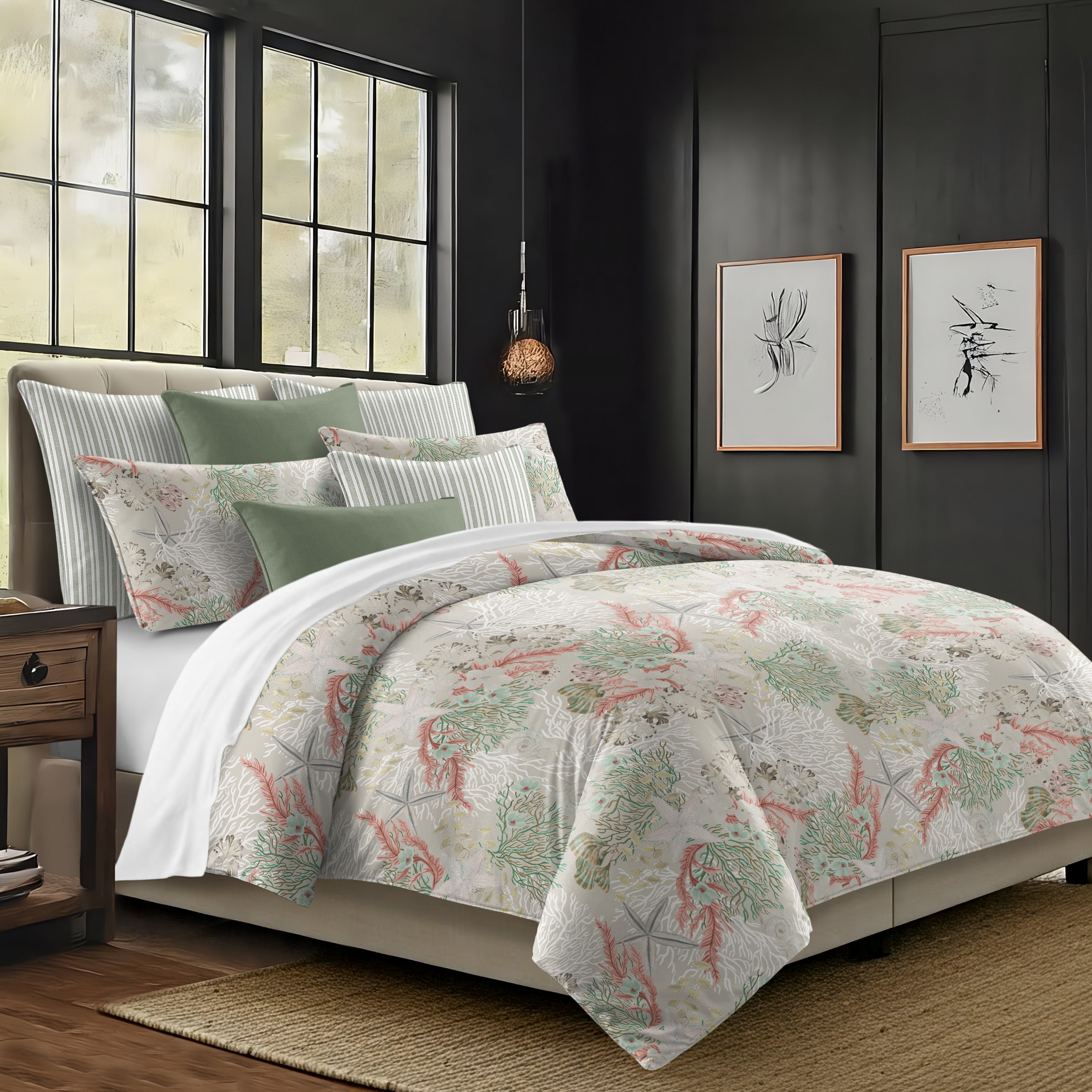 Under The Sea Coral 8 Piece Duvet Cover Set Duvet Covers By Colcha Linens