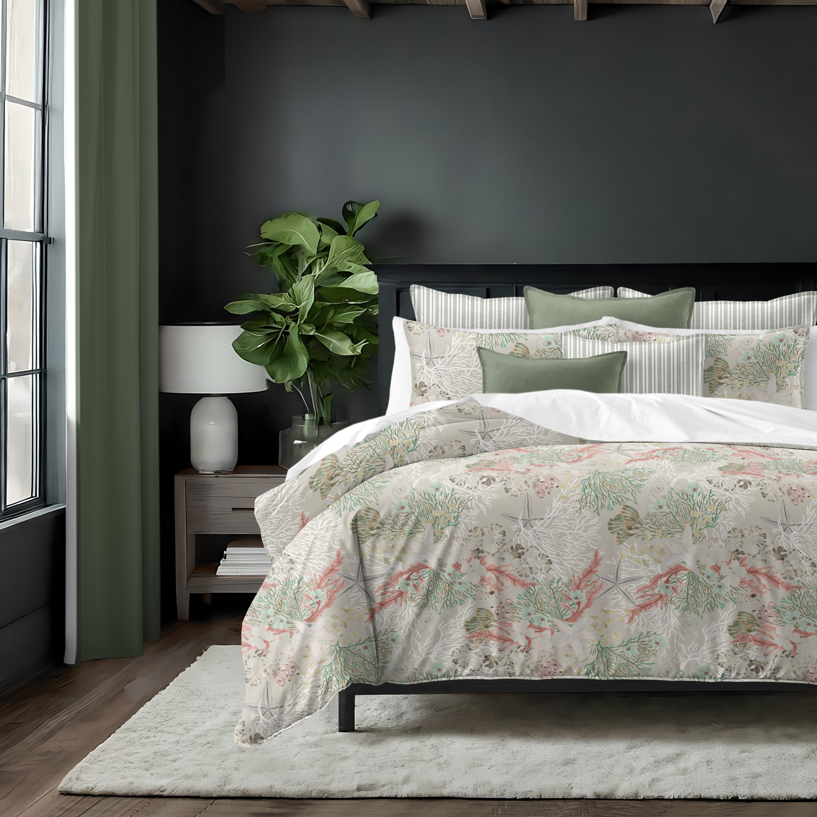 Under The Sea Coral 8 Piece Duvet Cover Set Duvet Covers By Colcha Linens