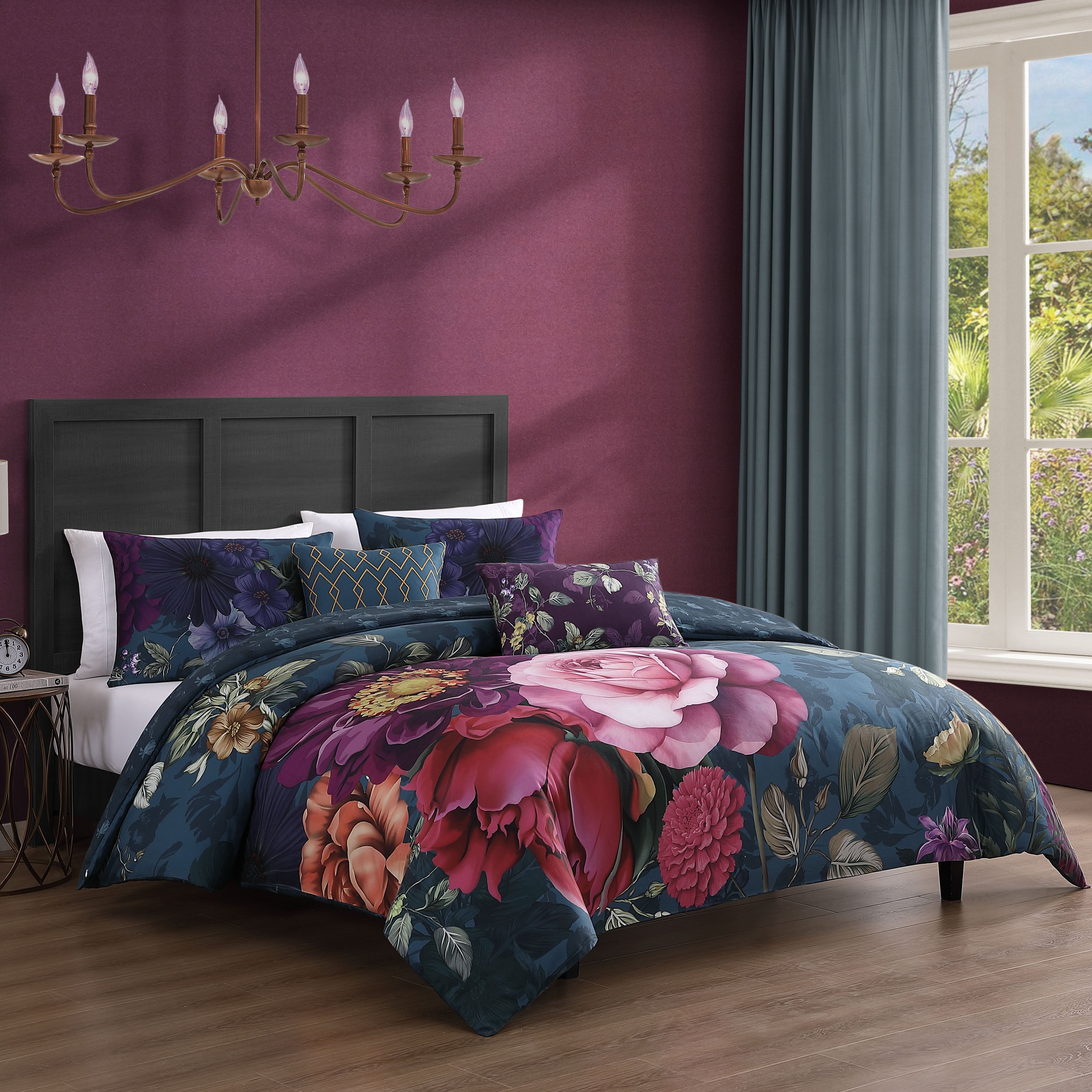 Bebejan Vibrant Flora 5 Piece Reversible Comforter Set Comforter Sets By Bebejan®