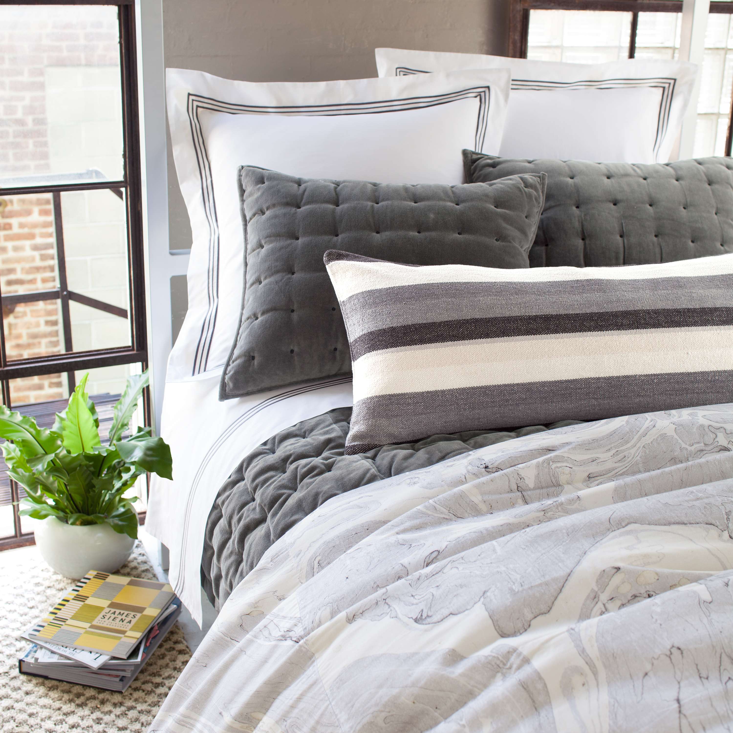 Vienna Velvet Quilted Sham Sham By Annie Selke