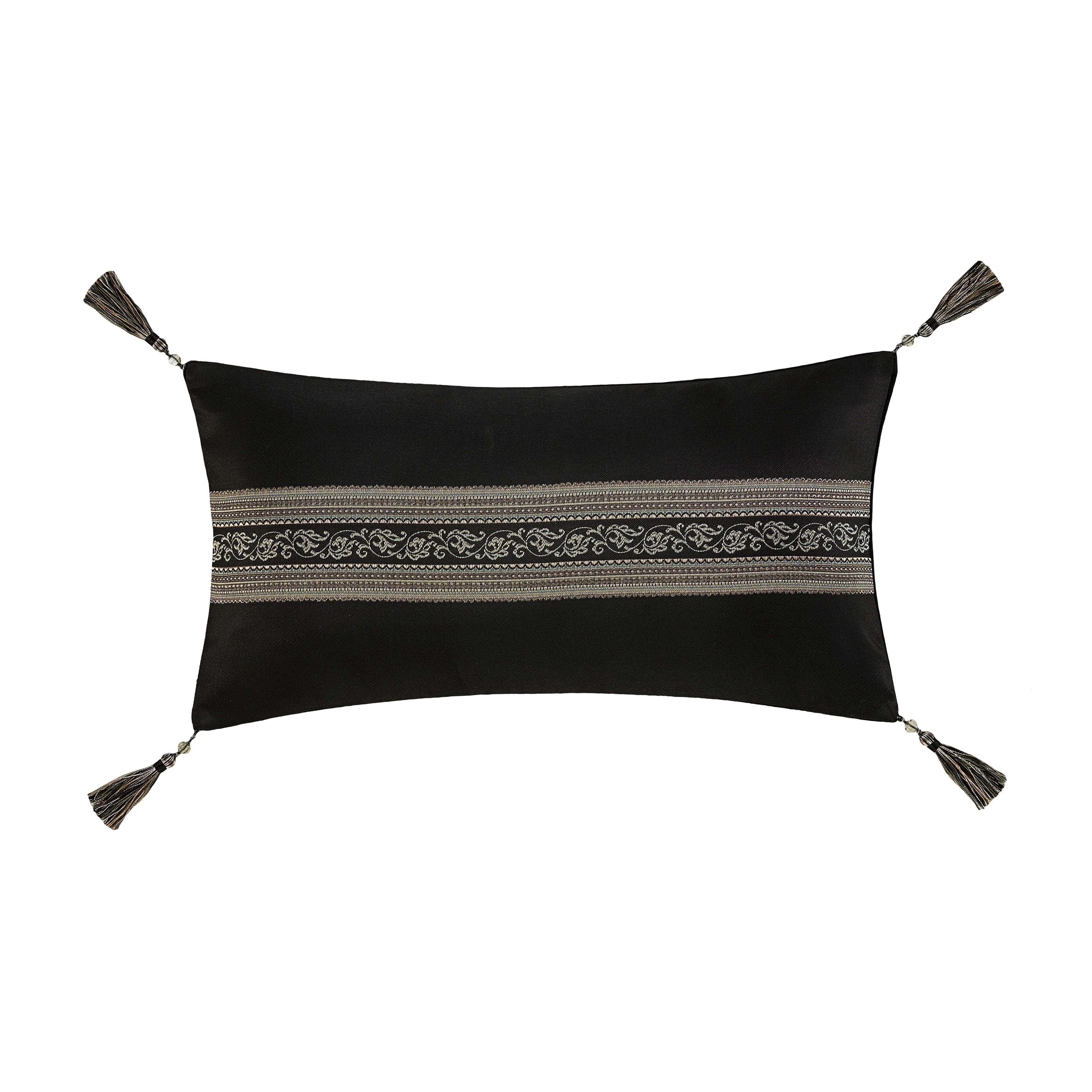 Vincenzo Glacier Boudoir Decorative Throw Pillow 21" x 12" Throw Pillows By J. Queen New York