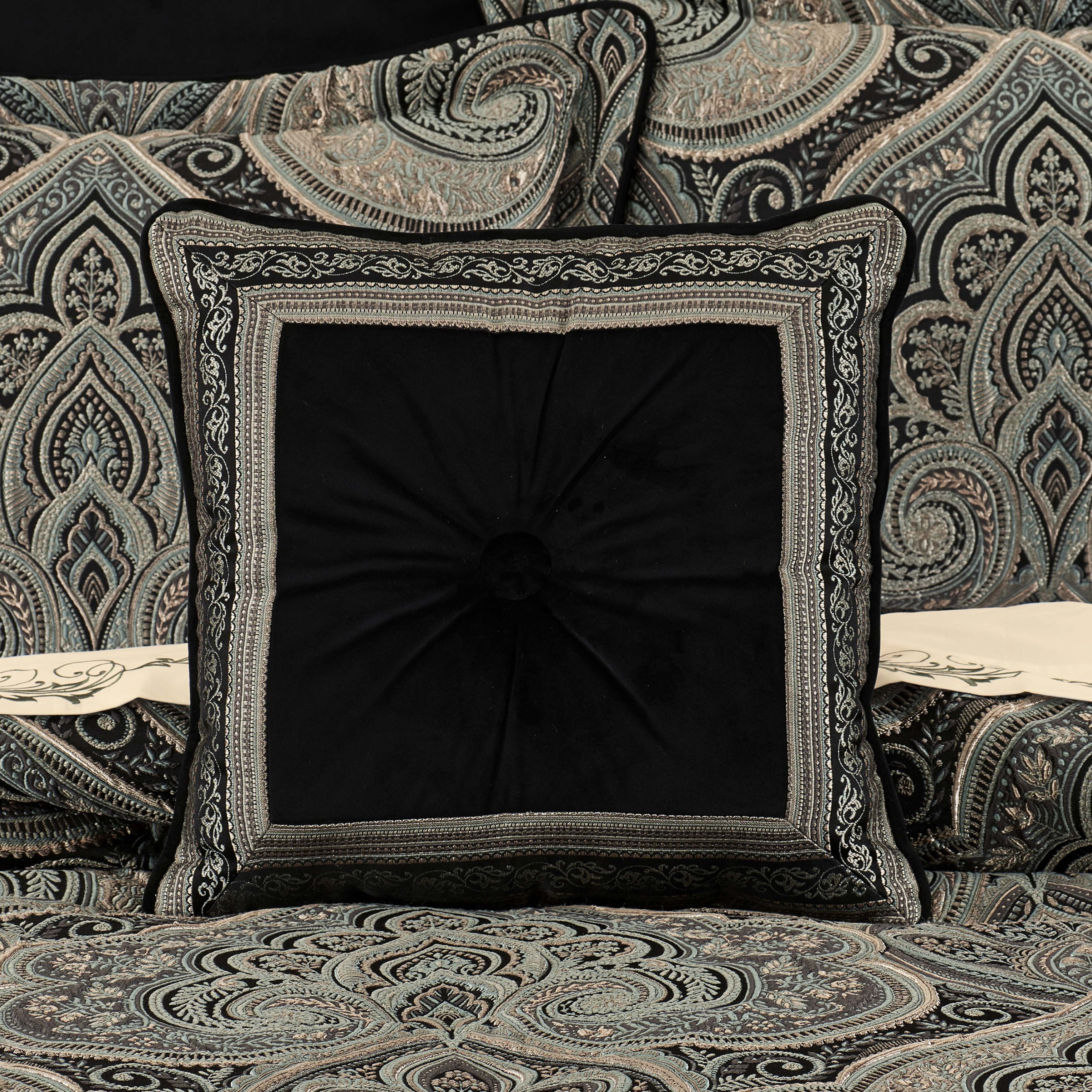 Vincenzo Glacier Square Decorative Throw Pillow 18" x 18" Throw Pillows By J. Queen New York