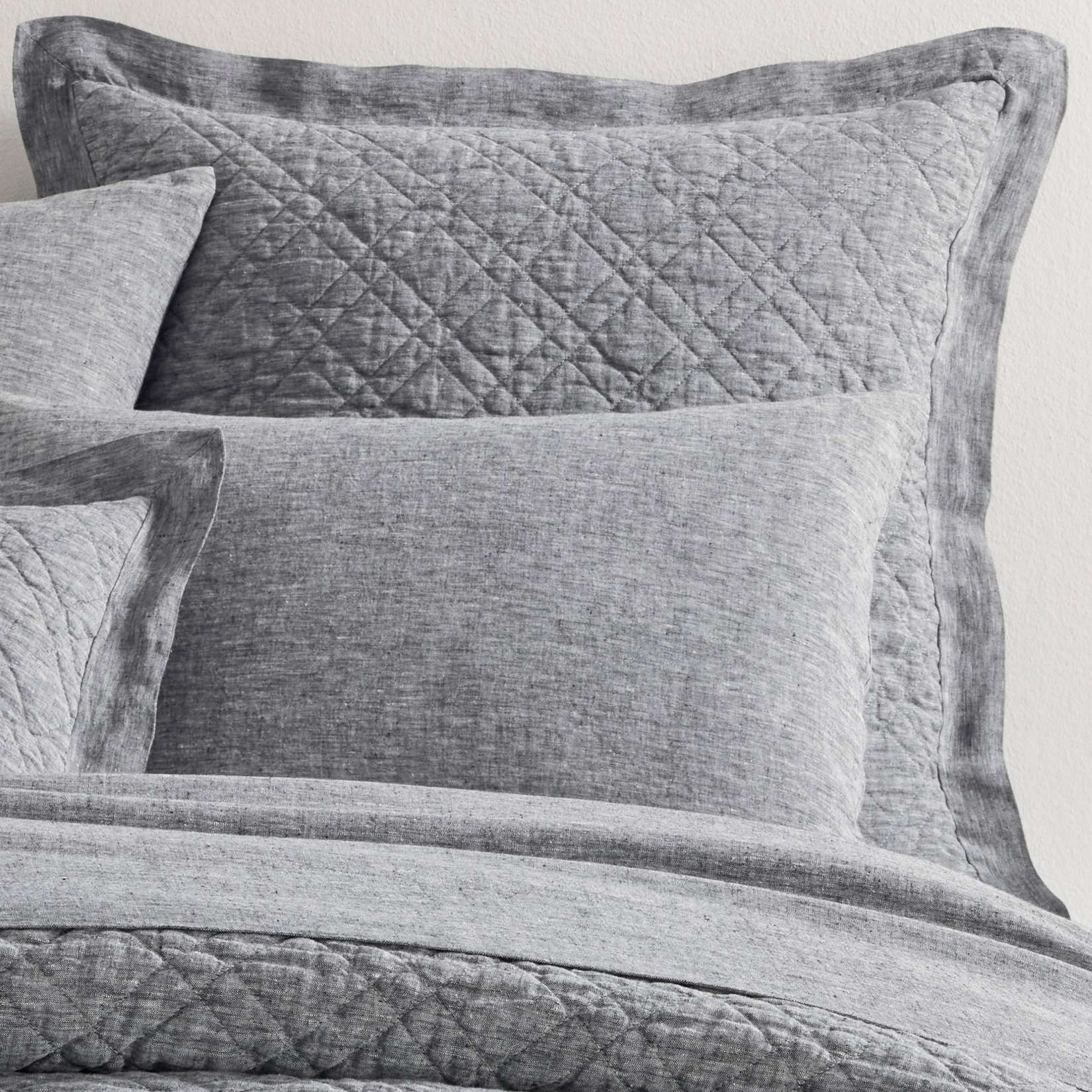 Washed Linen Quilted Sham Sham By Annie Selke