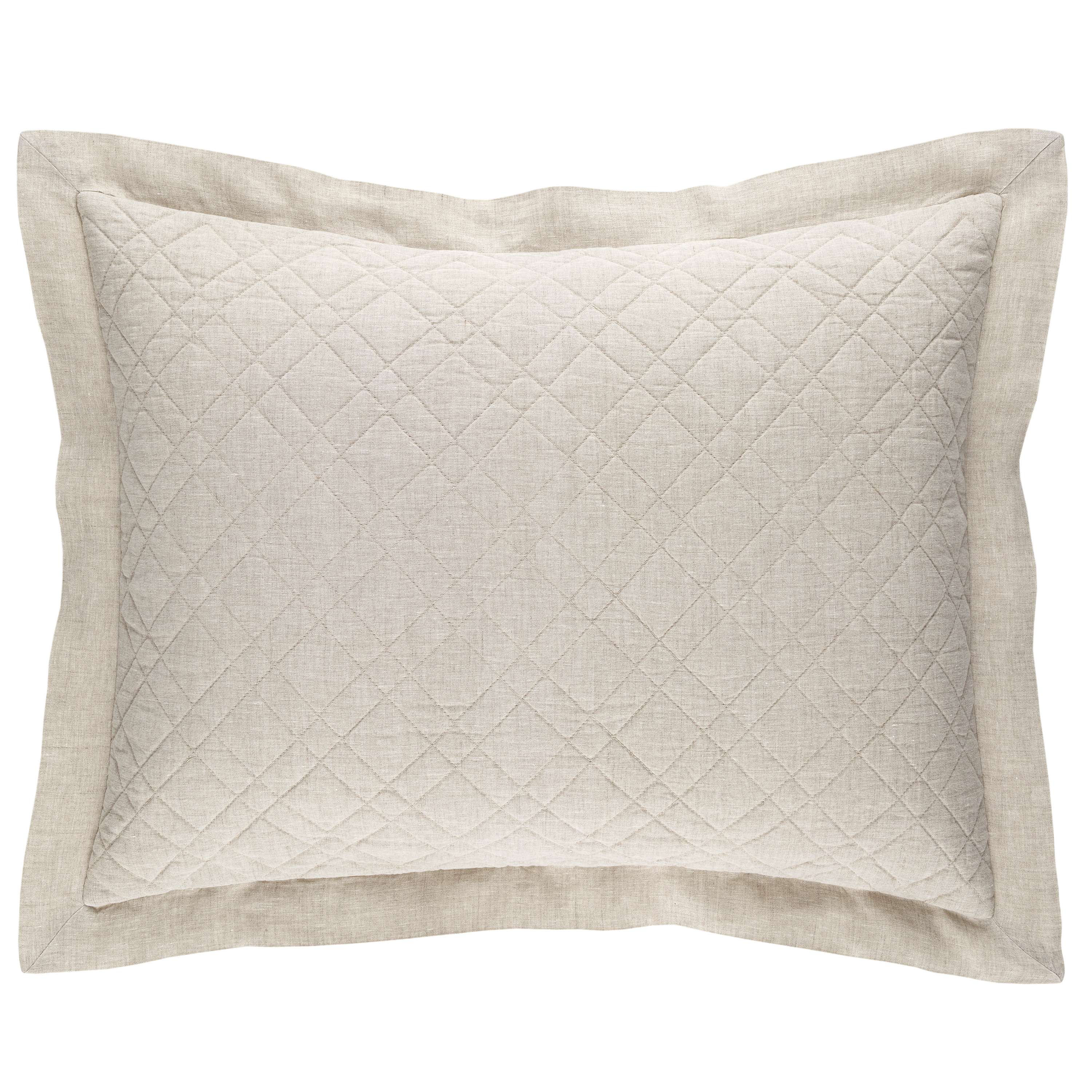 Washed Linen Quilted Sham Sham By Annie Selke