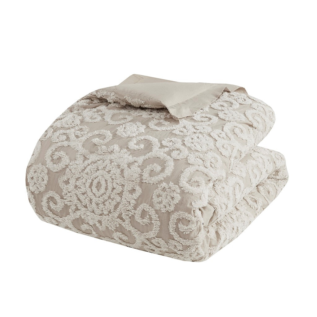 Cayman Taupe 3 Piece Comforter Set Comforter Sets By JLA HOME/Olliix (E & E Co., Ltd)