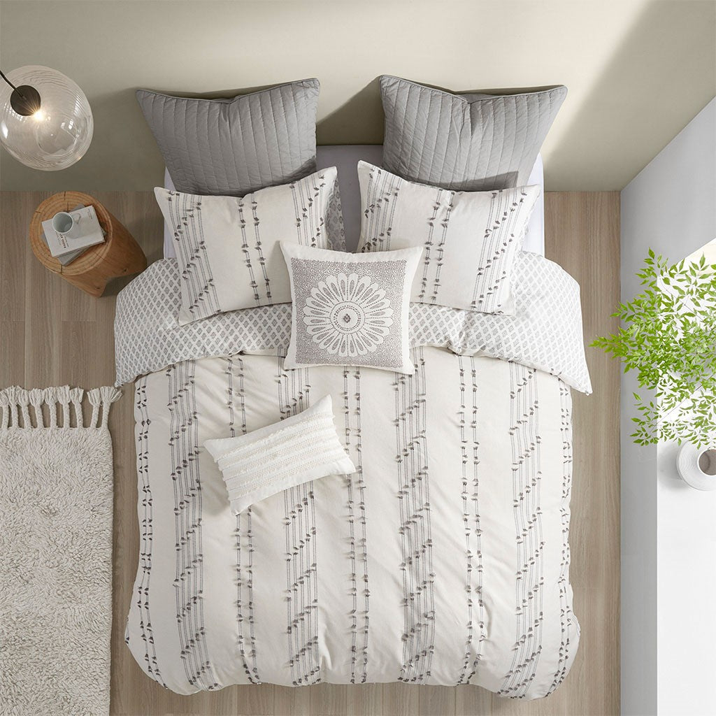 Kara Cotton Jacquard 3 Piece Comforter Set Comforter Sets By JLA HOME/Olliix (E & E Co., Ltd)
