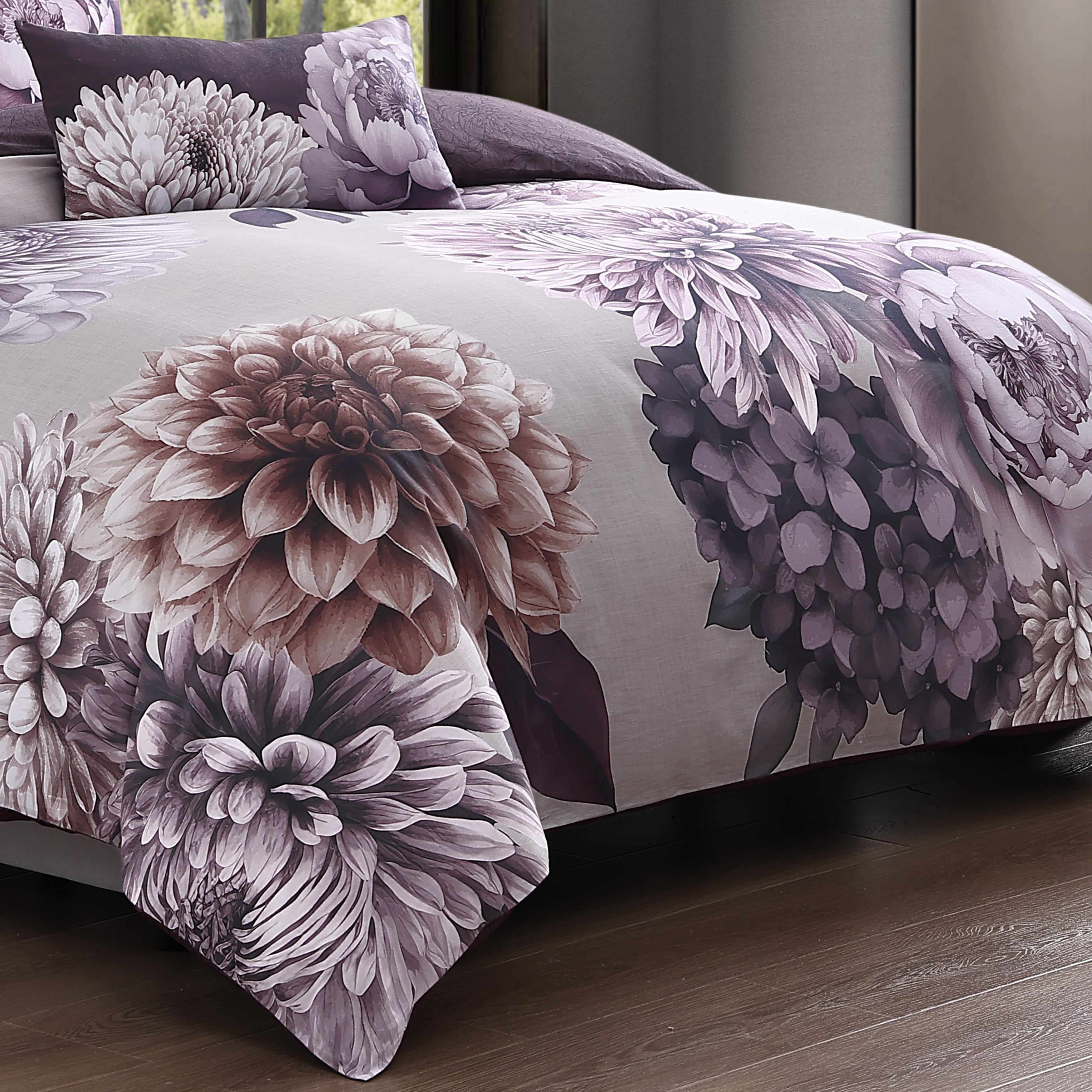 Bebejan Plum Petal 5 Piece Reversible Comforter Set Comforter Sets By Bebejan®