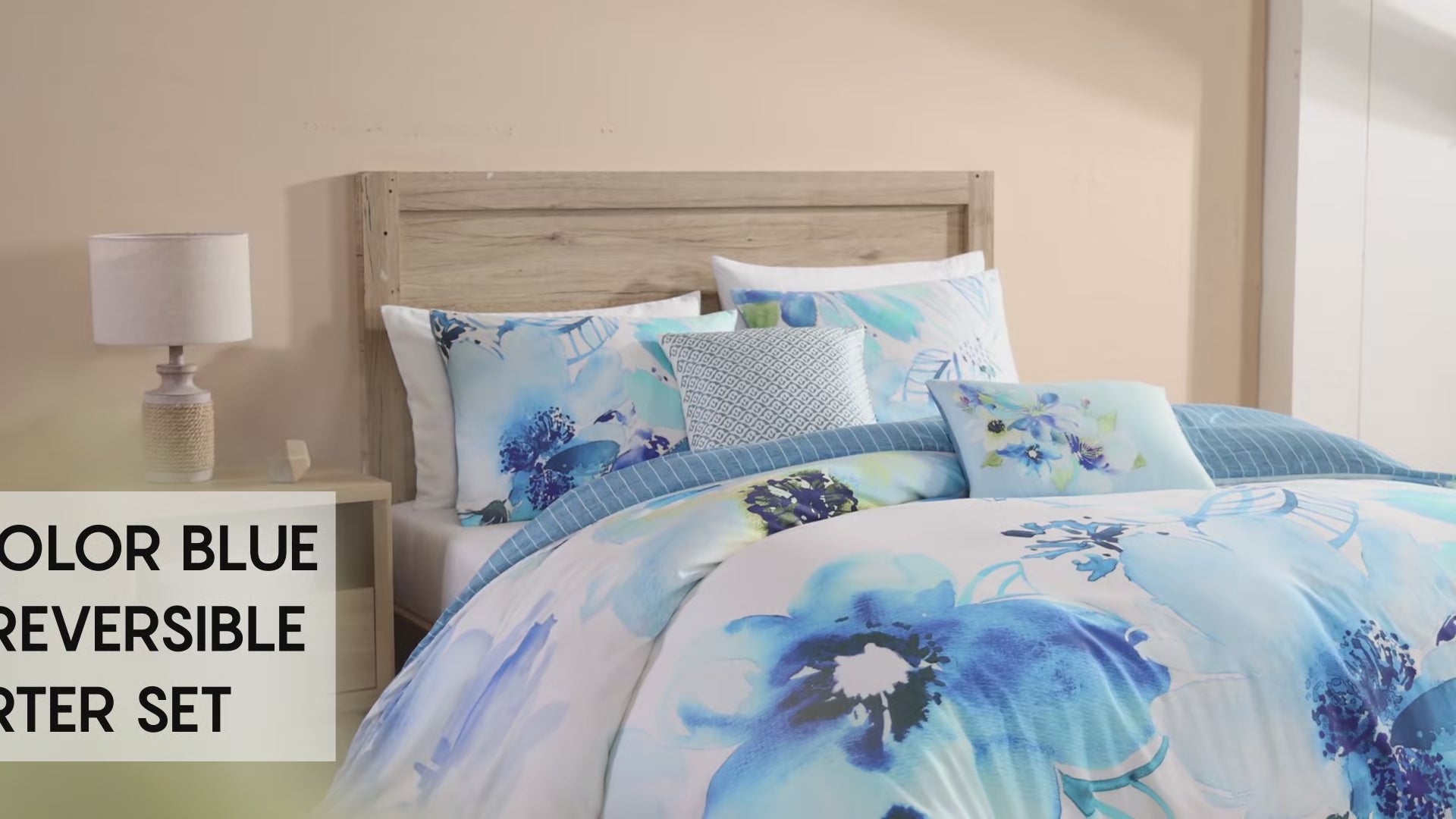 Bebejan Watercolor Blue 5 Piece Reversible Comforter Set Comforter Sets By Bebejan®