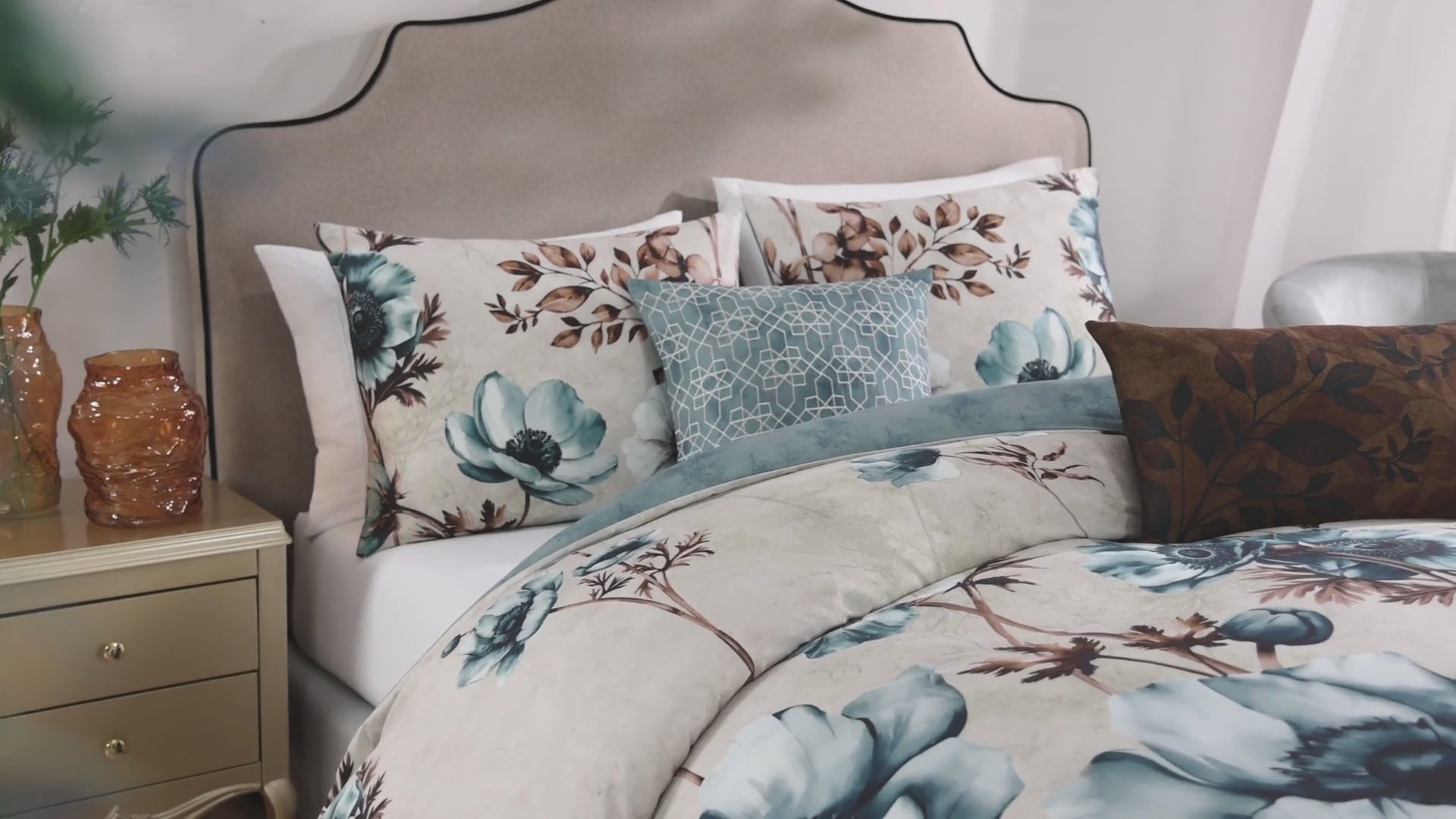 Bebejan Flowers in the Mist 5 Piece Reversible Comforter Set Comforter Sets By Bebejan®