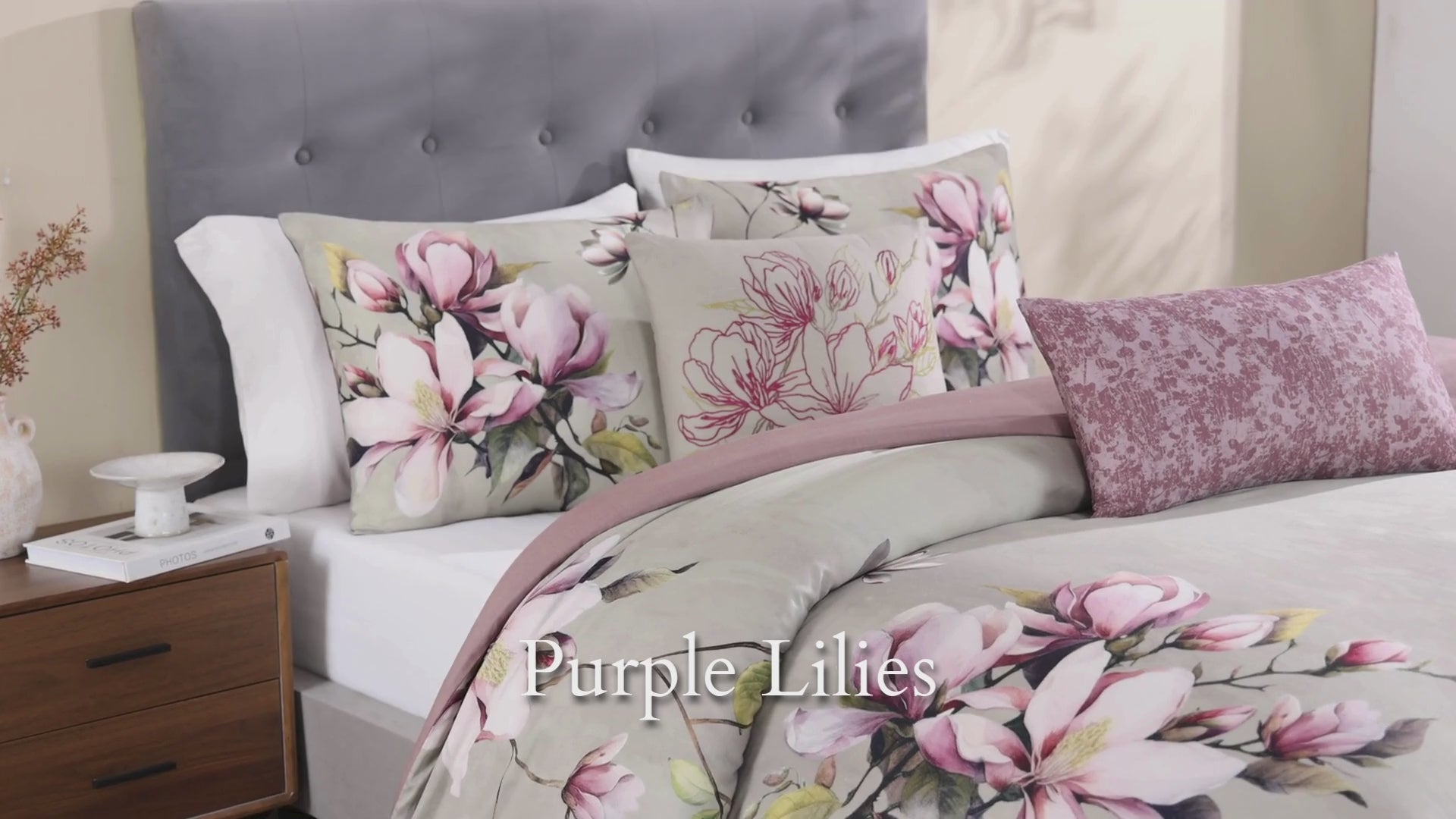 Bebejan Purple Lilies 5 Piece Reversible Comforter Set Comforter Sets By Bebejan®