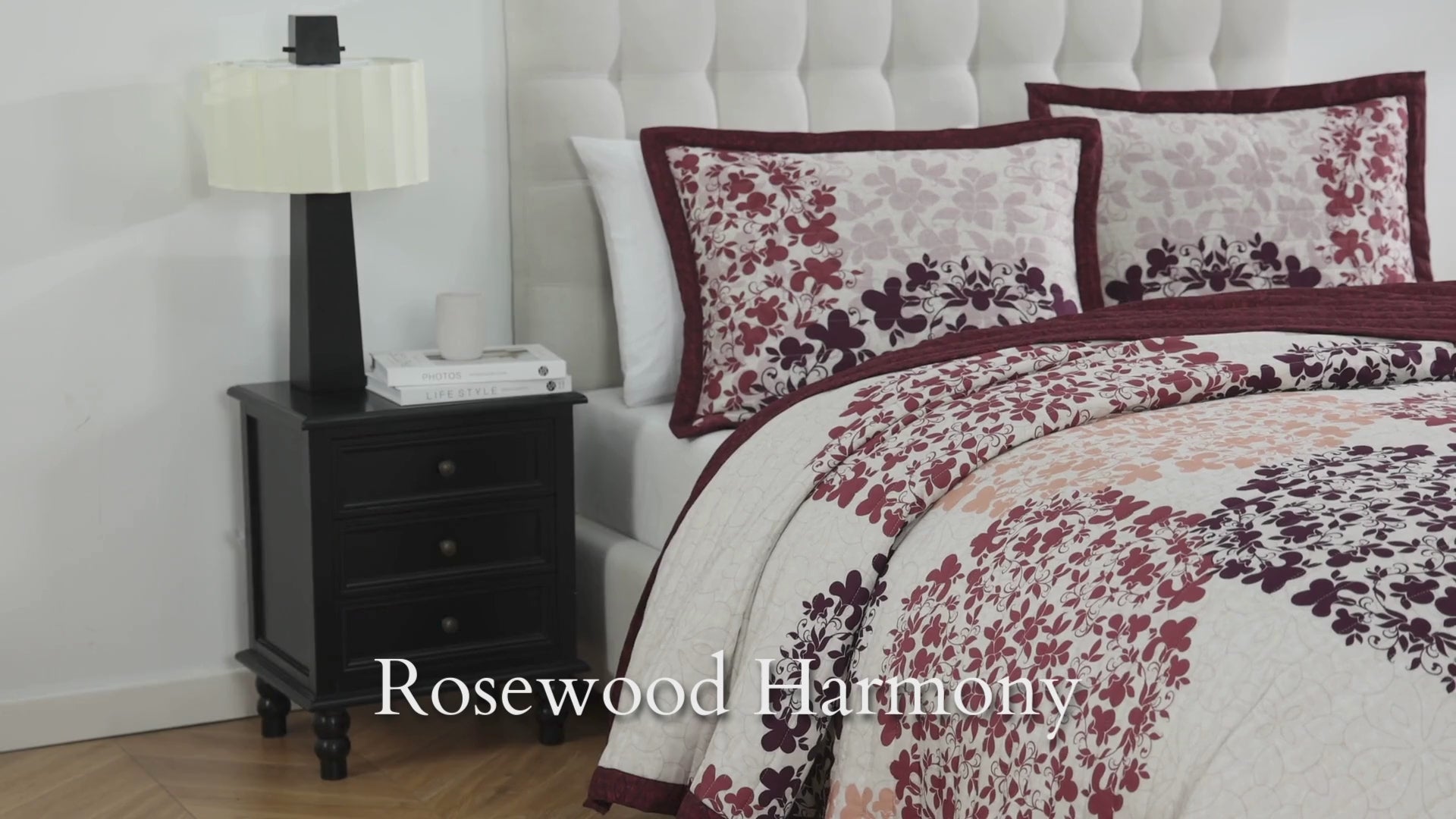 Bebejan Rosewood Harmony 3 Piece Reversible Quilted Coverlet Set Coverlet By Bebejan®