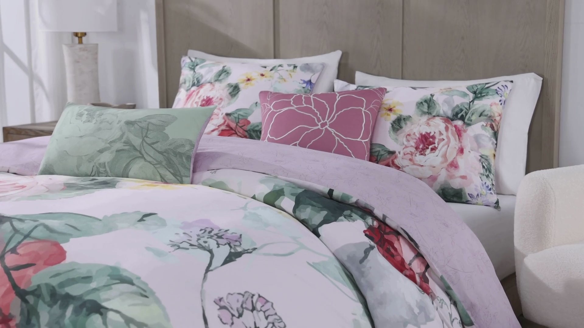 Bebejan Cool Pink Roses 5 Piece Reversible Comforter Set Comforter Sets By Bebejan®