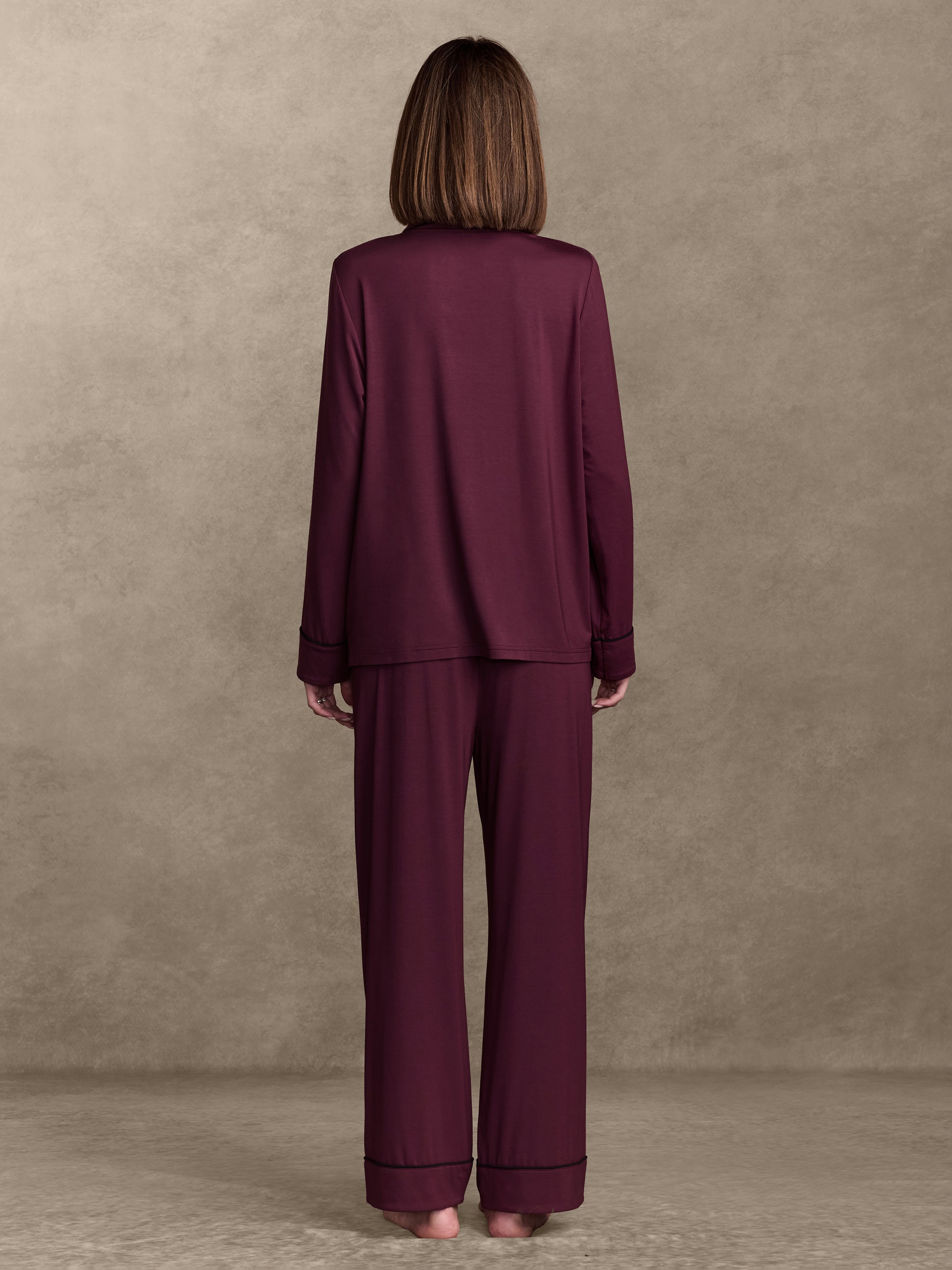 Soft-Knit Long Sleeve Pajama Set Pajama By Pure Parima