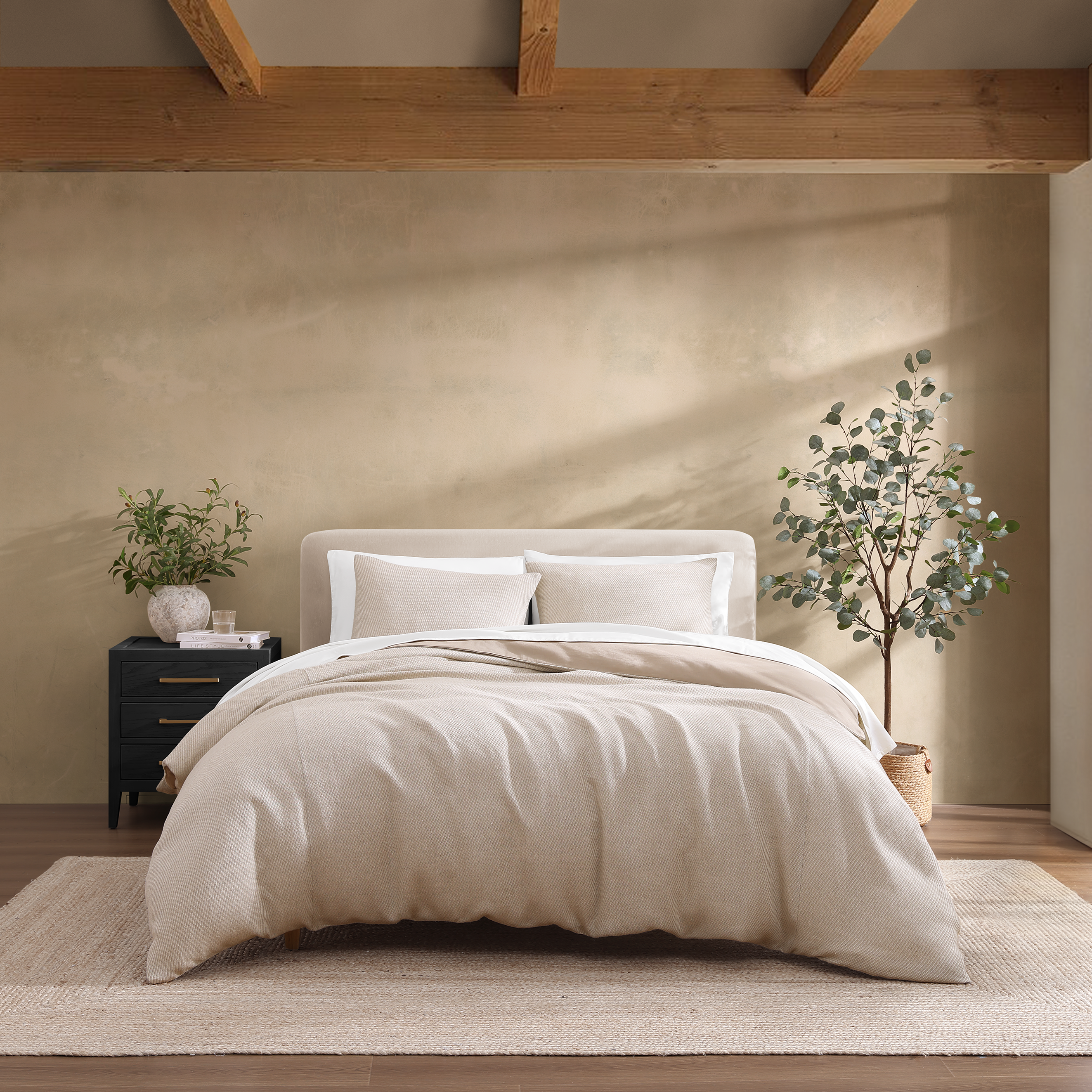 Textured Linen 3 Piece Duvet Cover Set Duvet Covers By Pure Parima