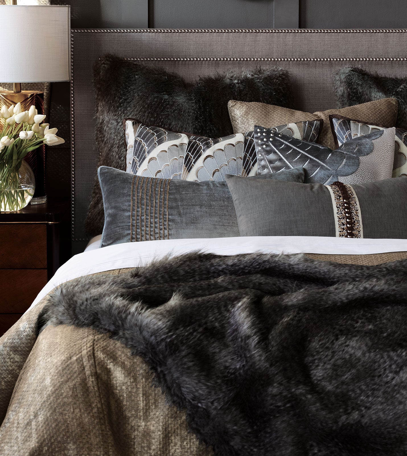 Eastern Accents Indochine Faux Fur Throw Throws By Eastern Accents