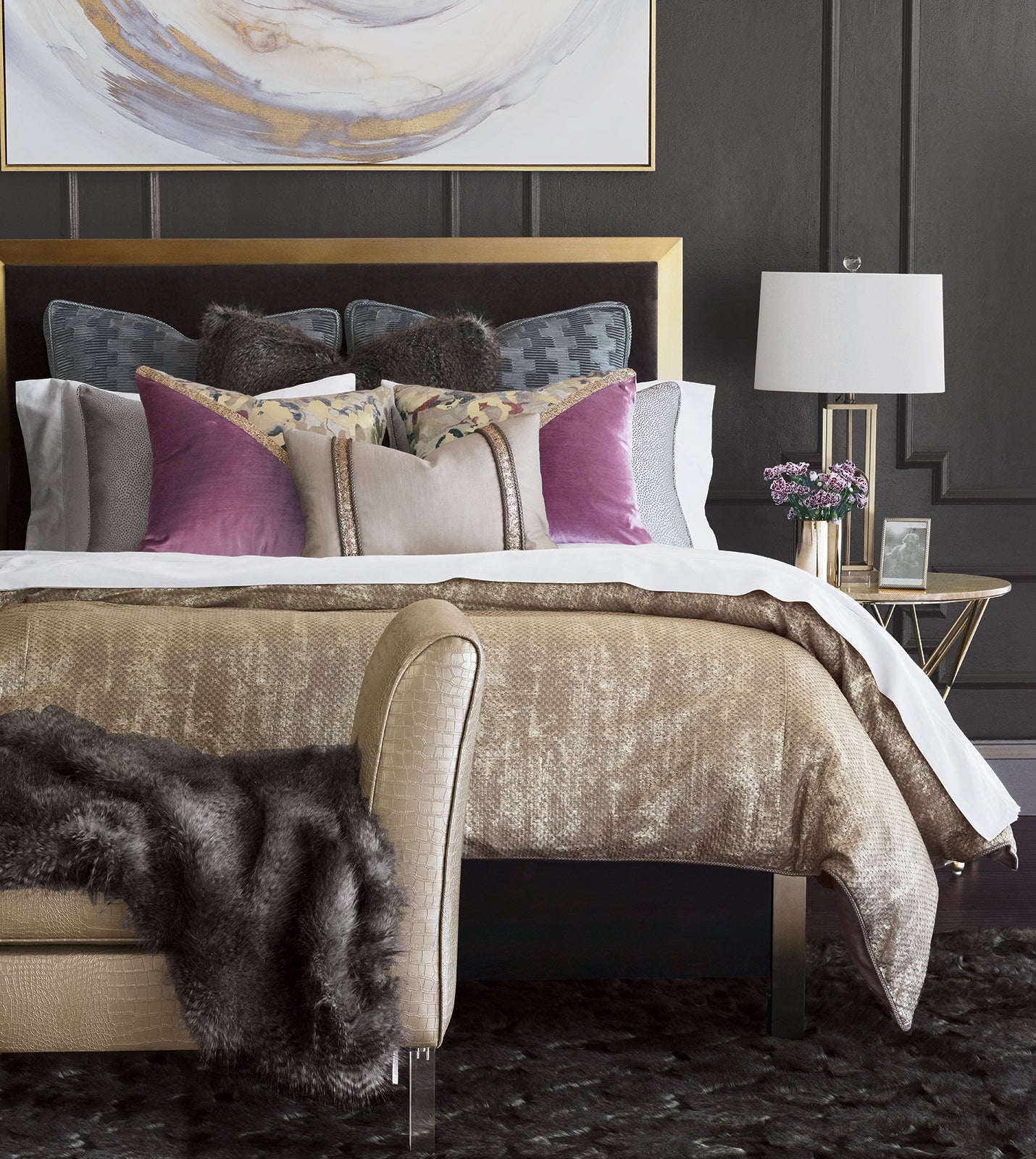 Eastern Accents Indochine Faux Fur Throw Throws By Eastern Accents
