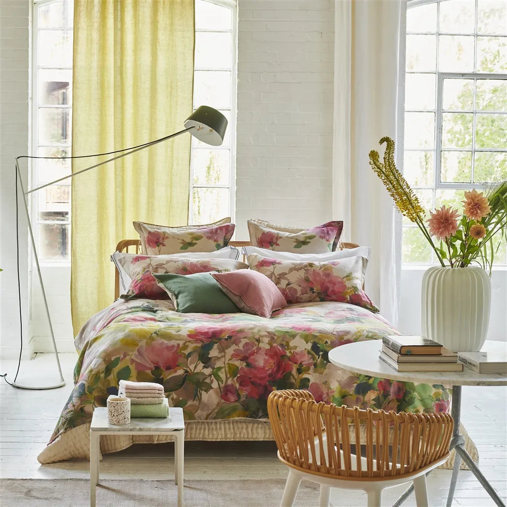 Thelma's Garden Fuchsia Duvet Cover Duvet Covers By Designers Guild