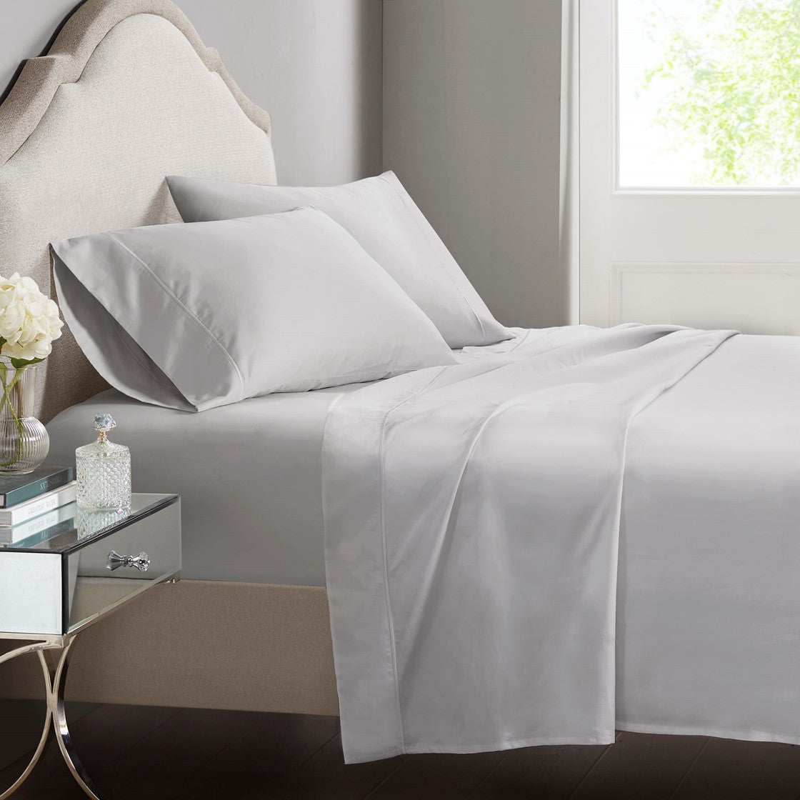 Luxury Egyptian Grey Sheet Set Sheet Sets By Croscill Home LLC
