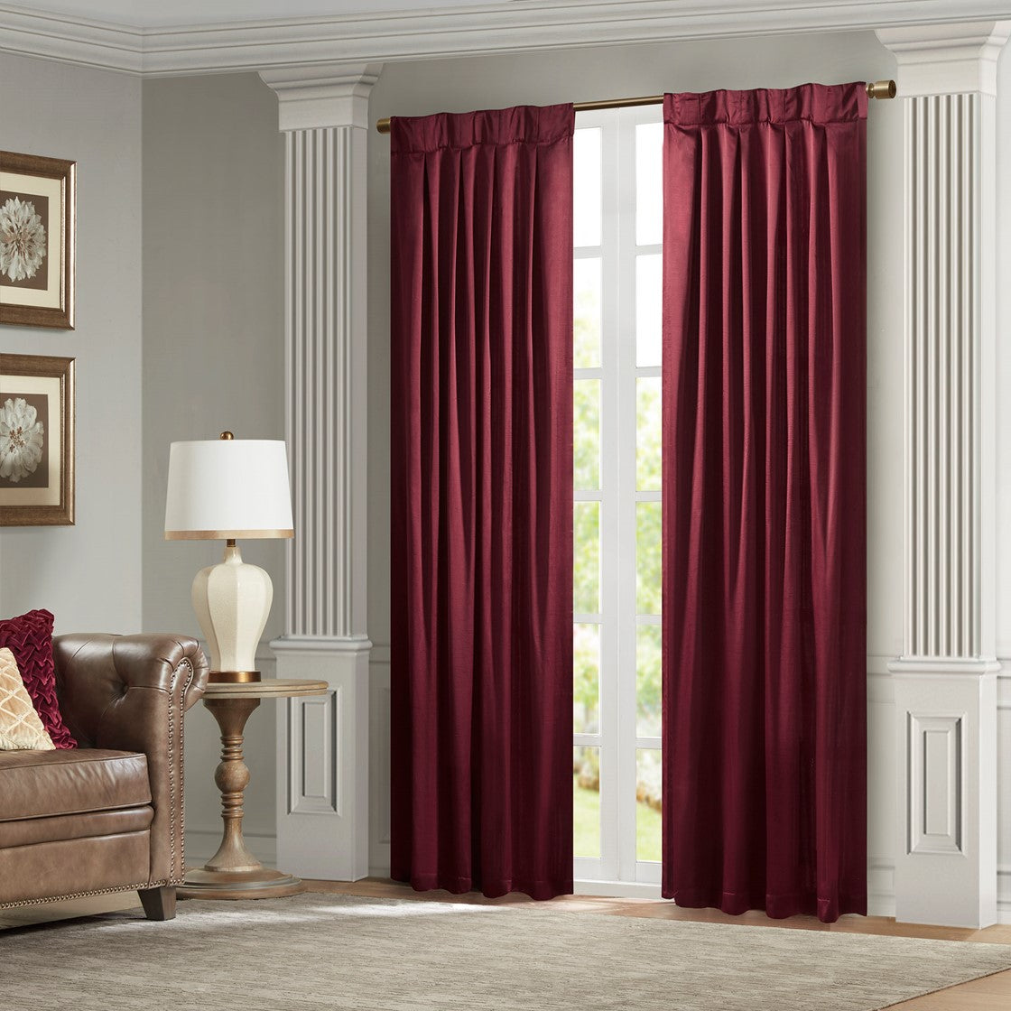 Avignon Burgundy Window Panel Window Panels By Croscill Home LLC