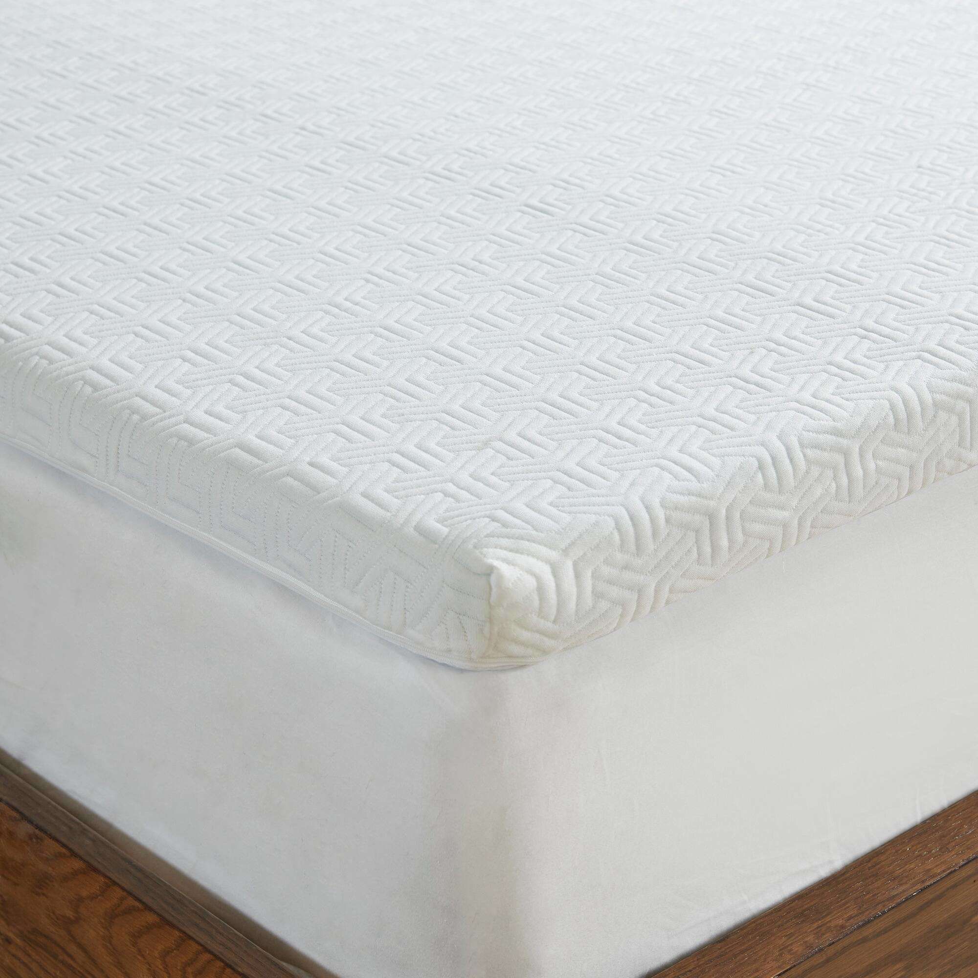 2" Gel Memory Foam with 3M Cover White Mattress Topper Mattress Topper By JLA HOME/Olliix (E & E Co., Ltd)