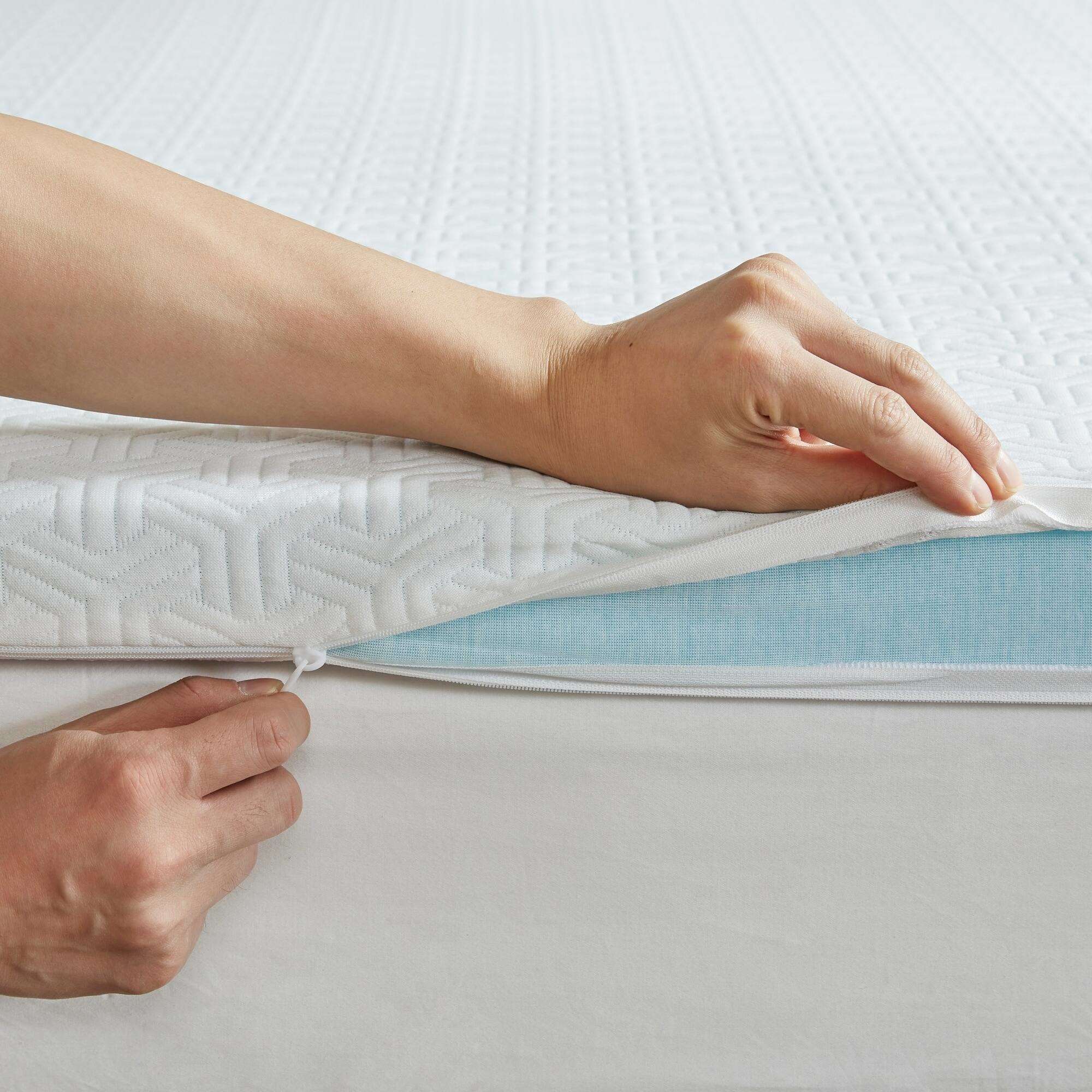 2" Gel Memory Foam with 3M Cover White Mattress Topper Mattress Topper By JLA HOME/Olliix (E & E Co., Ltd)