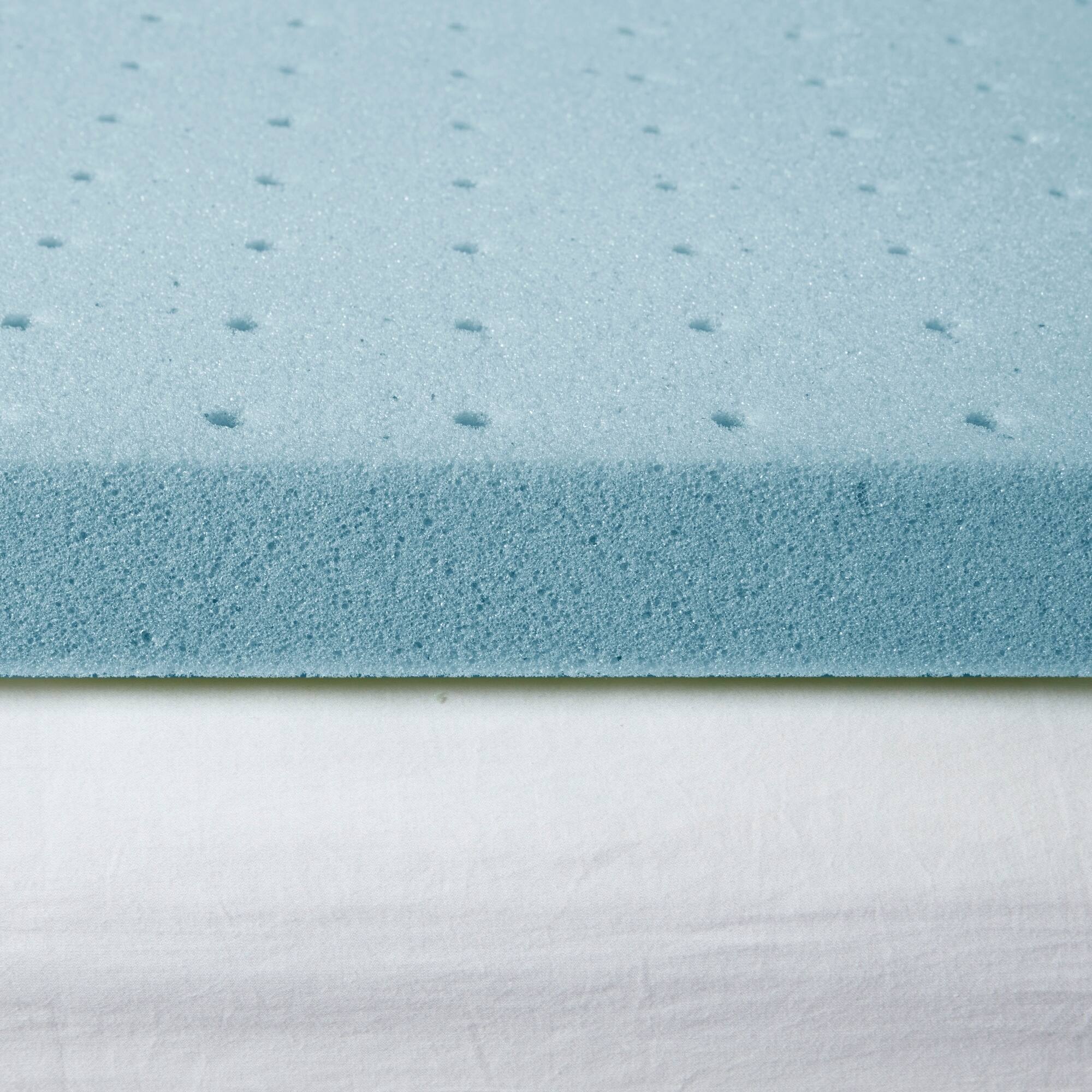 2" Gel Memory Foam with Cooling Cover White Mattress Topper Mattress Topper By JLA HOME/Olliix (E & E Co., Ltd)