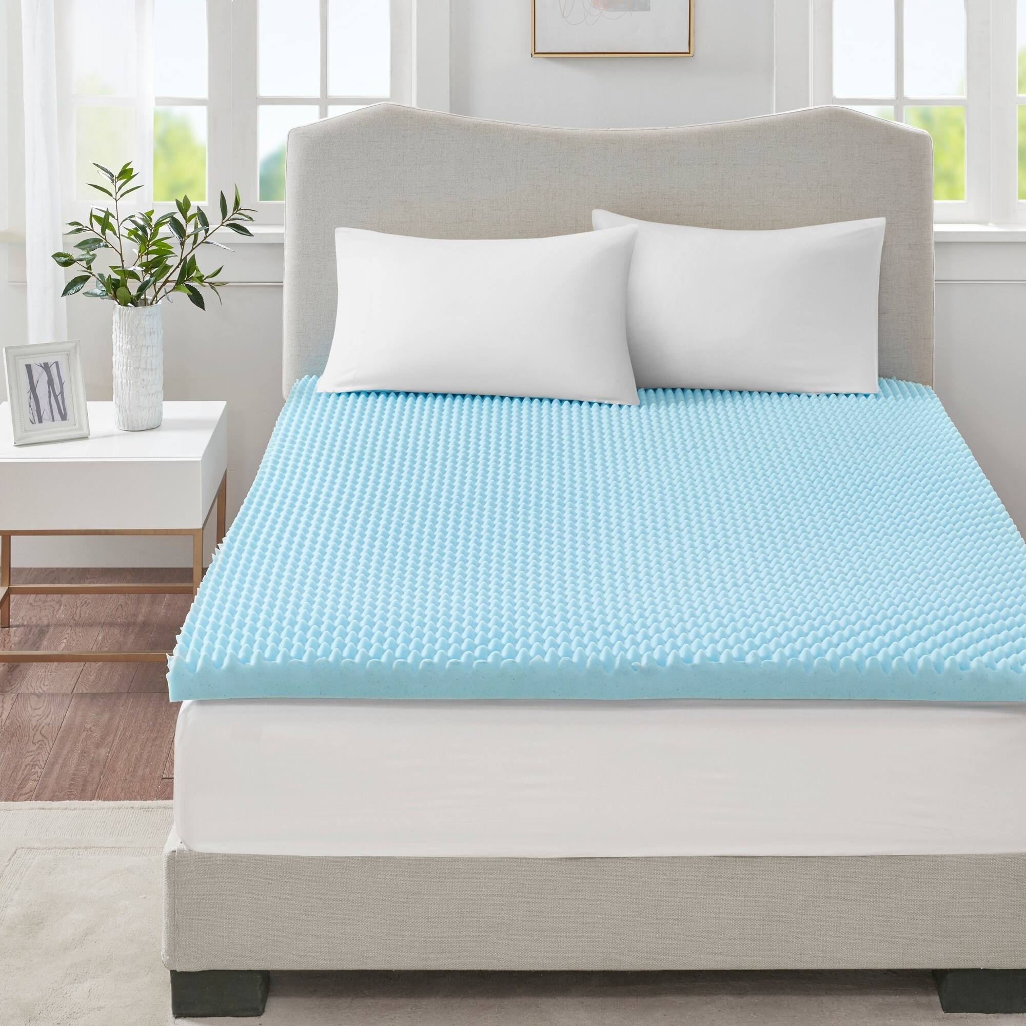 3" Gel Memory Foam Blue Mattress Topper Mattress Topper By JLA HOME/Olliix (E & E Co., Ltd)