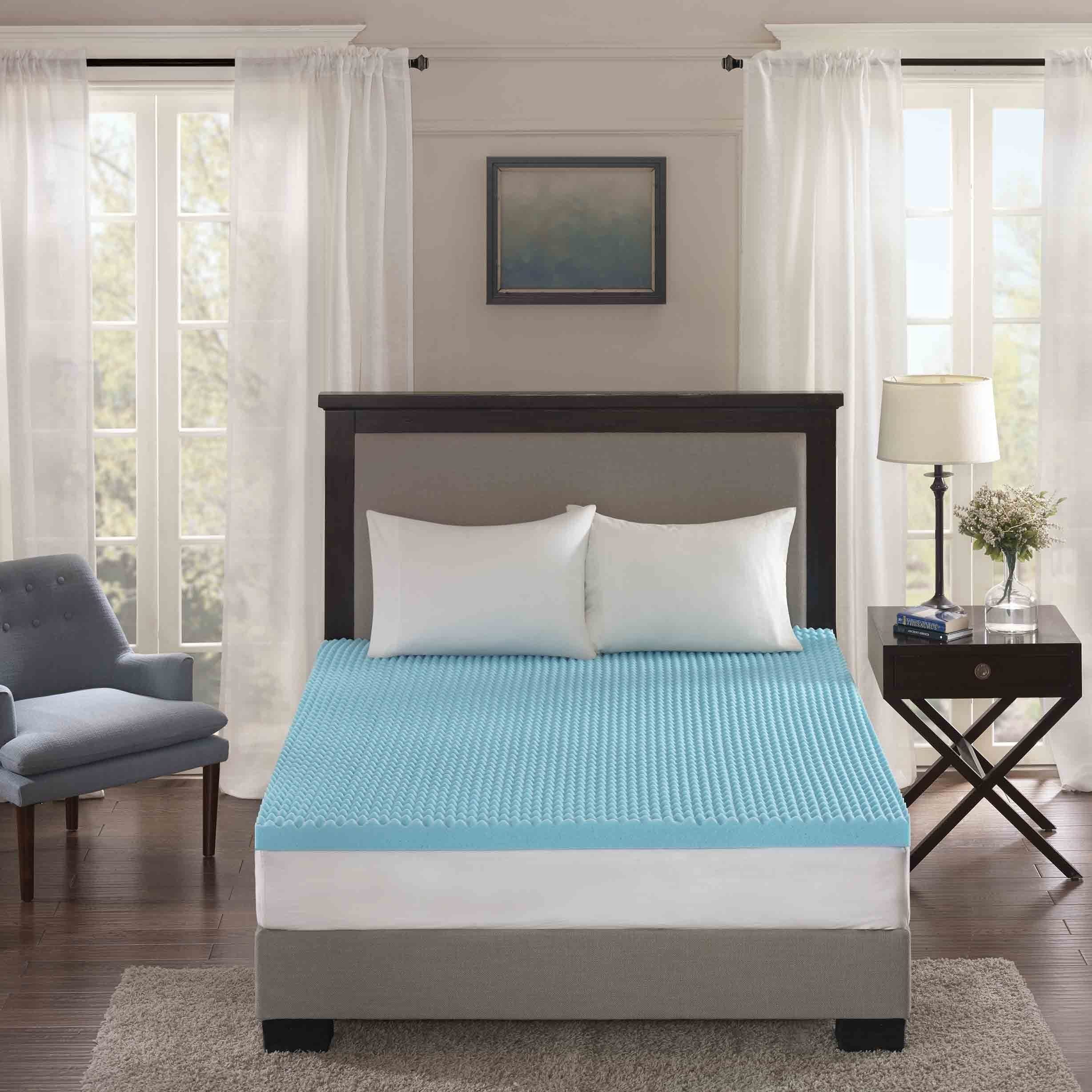 3" Gel Memory Foam Blue Mattress Topper Mattress Topper By JLA HOME/Olliix (E & E Co., Ltd)