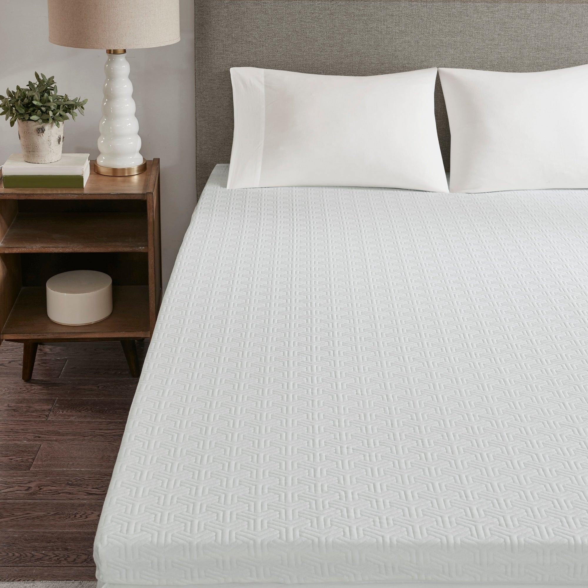 3" Gel Memory Foam with 3M Cover White Mattress Topper Mattress Topper By JLA HOME/Olliix (E & E Co., Ltd)