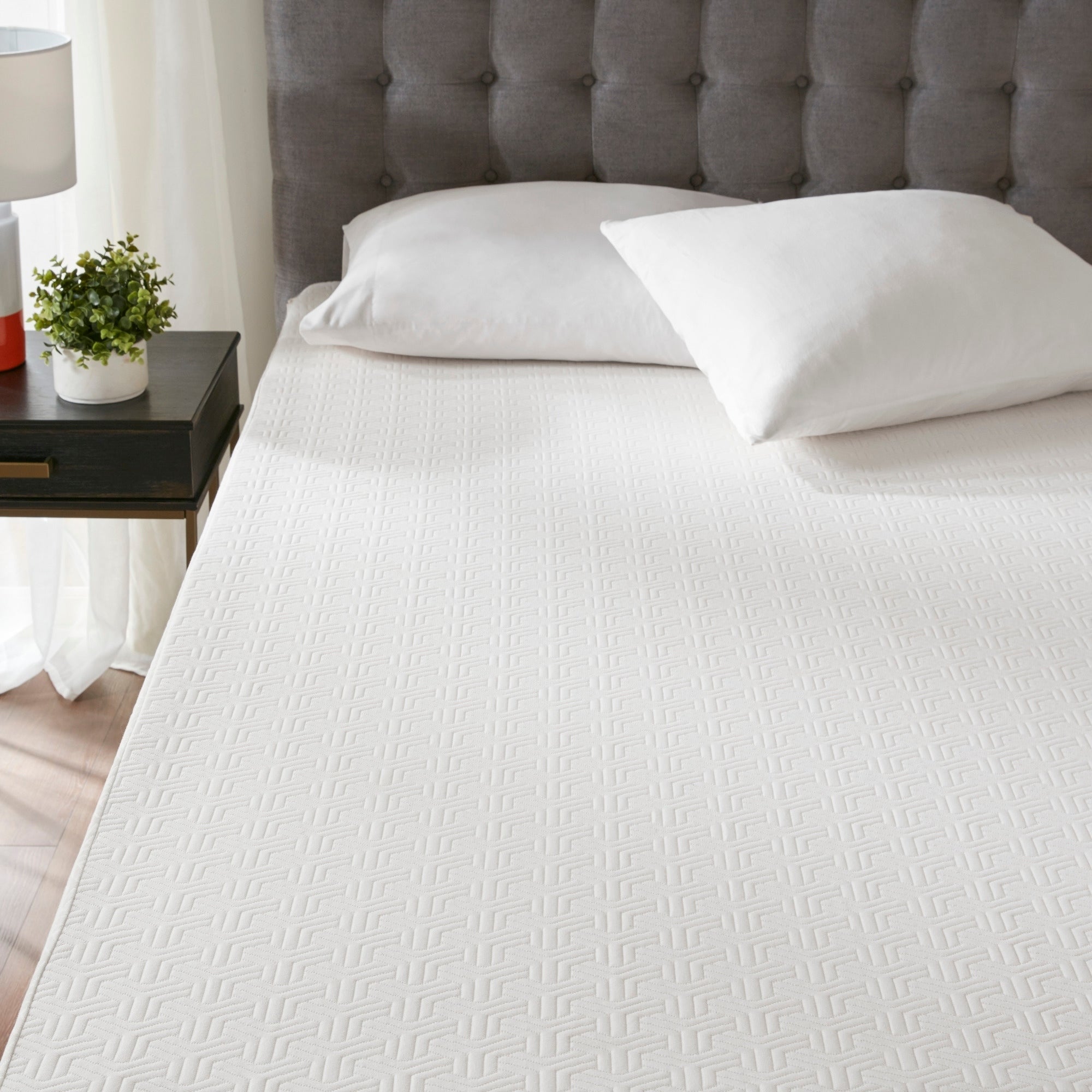 4" Gel Memory Foam with 3M Cover White Mattress Topper Mattress Topper By JLA HOME/Olliix (E & E Co., Ltd)