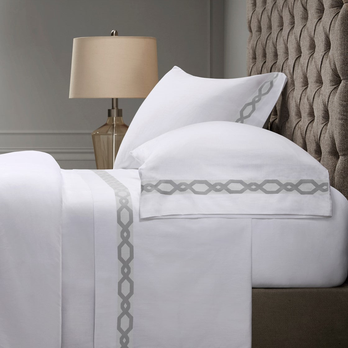 Signature Hem Grey Sheet Set Sheet Sets By Croscill Home LLC