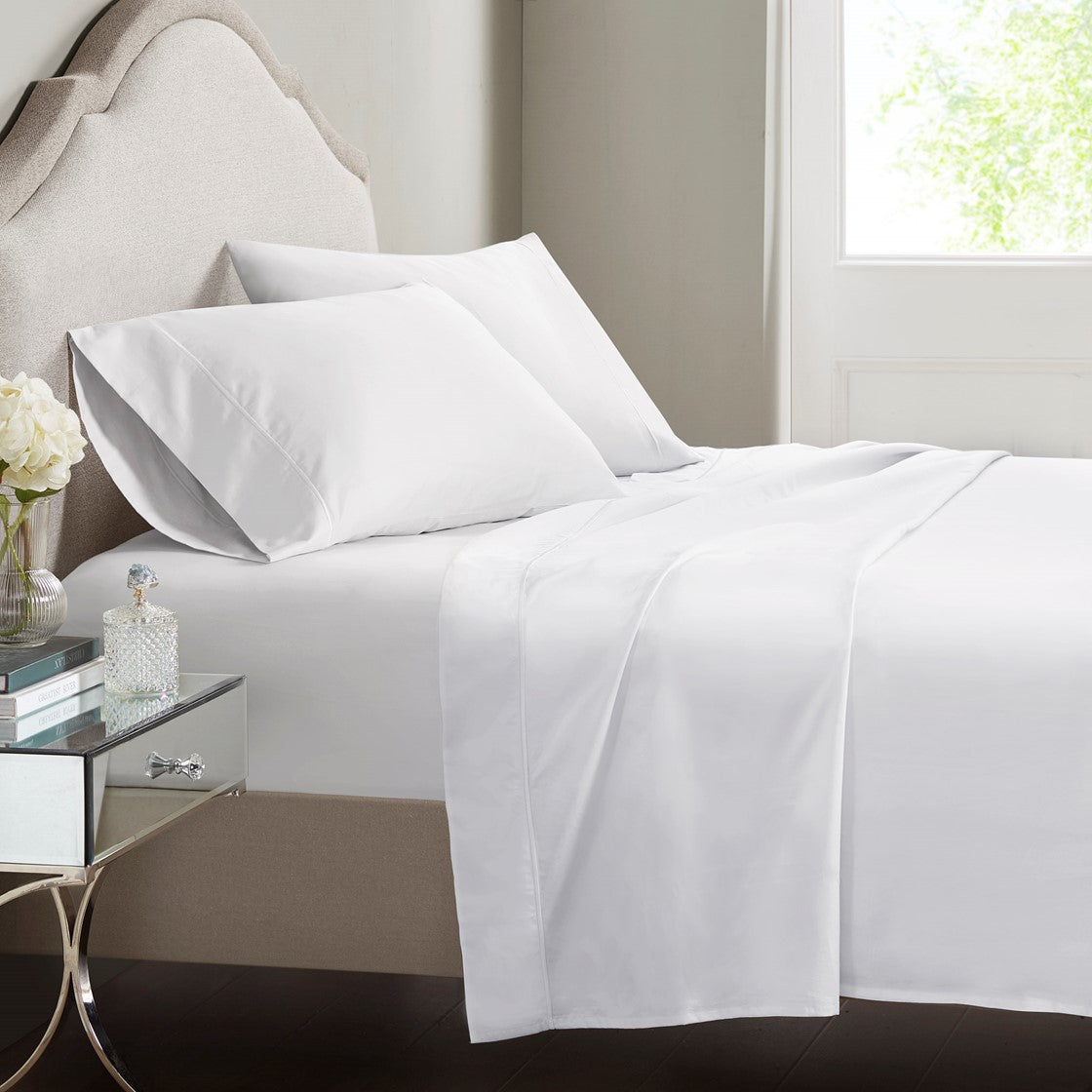 Luxury Egyptian White Sheet Set Sheet Sets By Croscill Home LLC