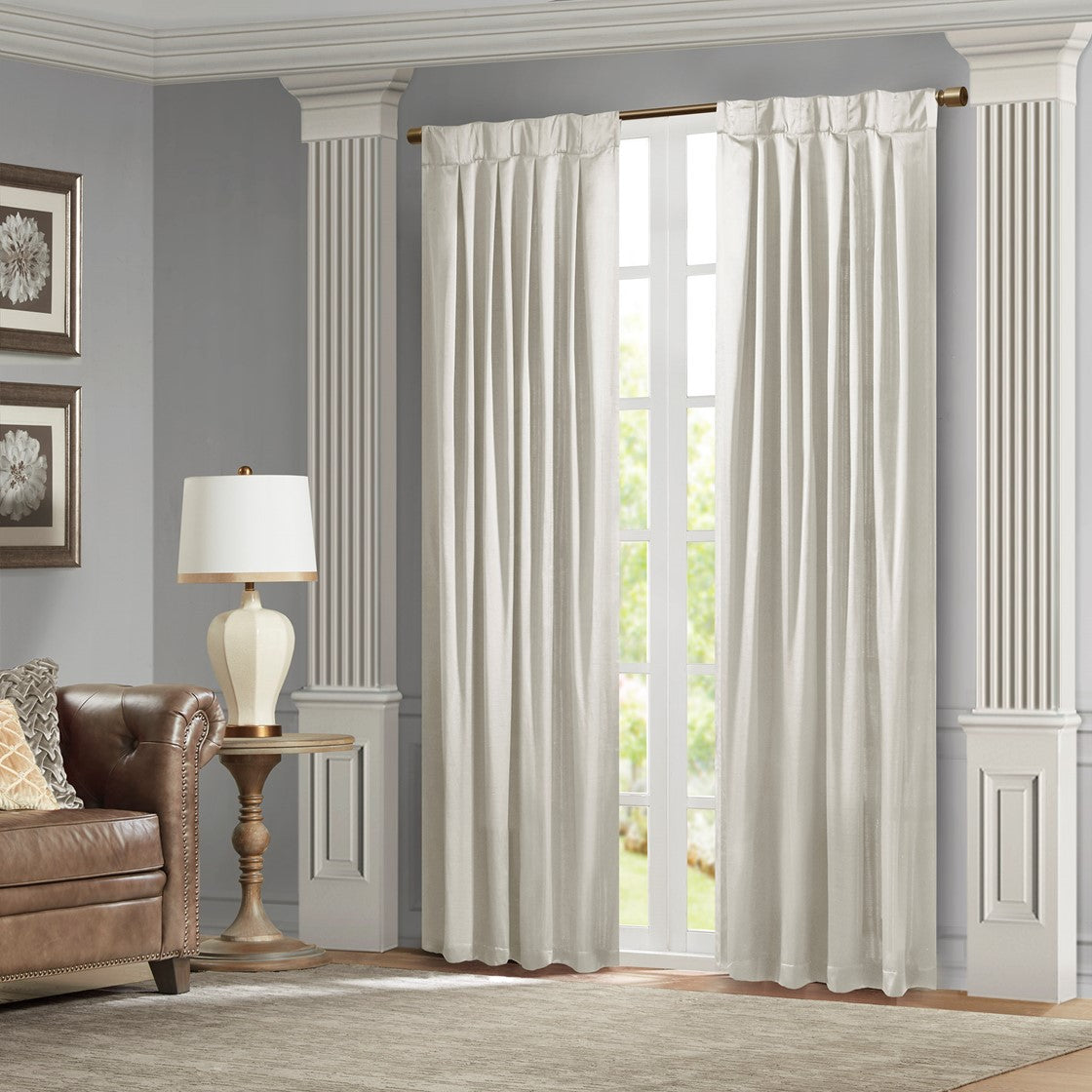 Avignon White Window Panel Window Panels By Croscill Home LLC