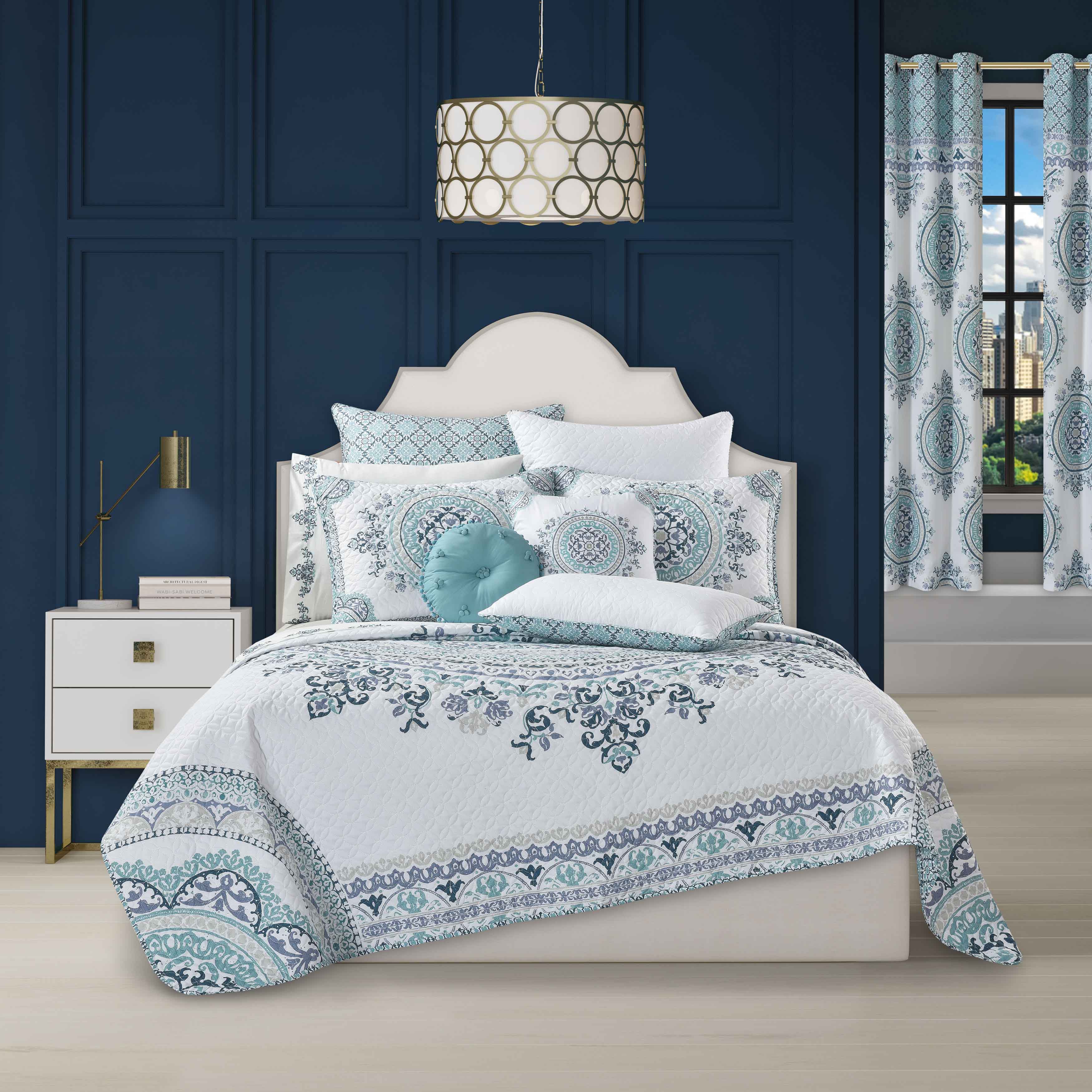 Afton Blue 3-Piece Quilt Set Quilt Sets By J. Queen New York